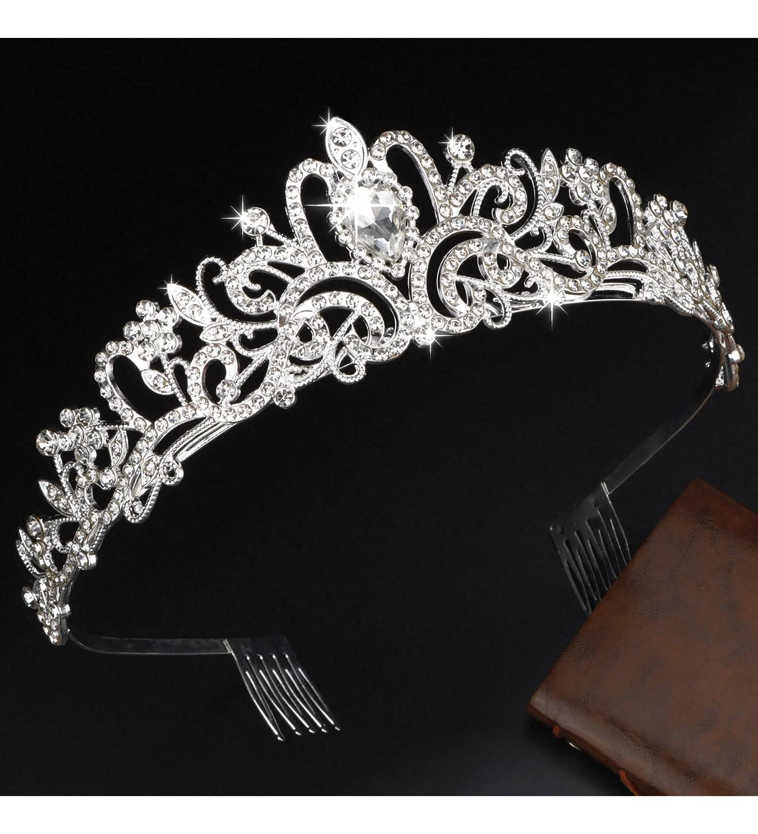 CHANACO Silver Crown Tiaras for Women - Crystal Queen Crown for Wedding, Prom, Birthday - Princess Crown Tiaras for Girls - Bridal Headband for Halloween - Buy Online on GoSupps.com