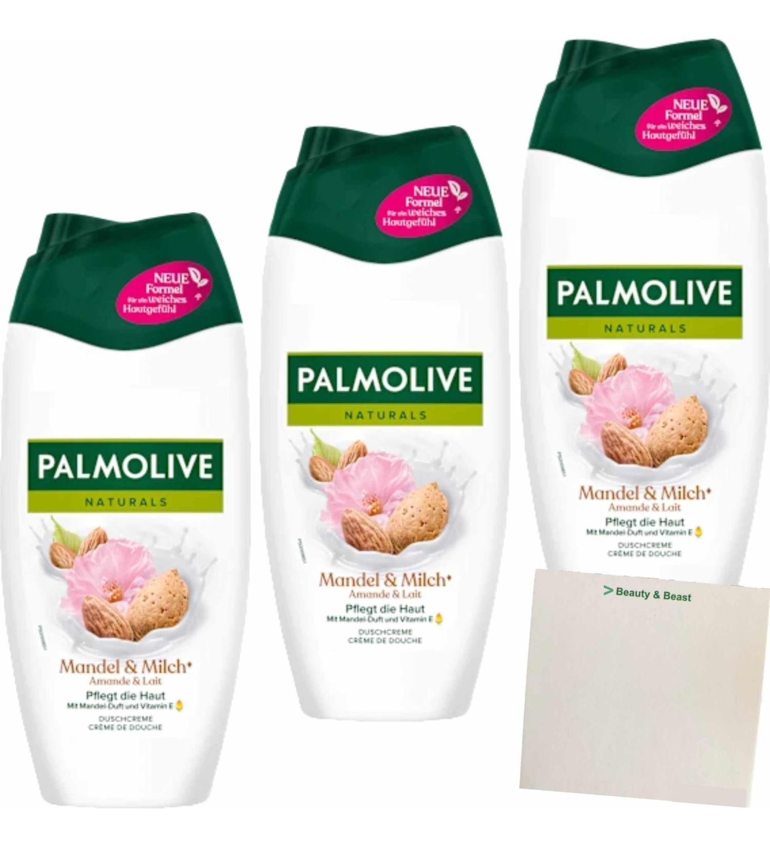  topDeal Palmolive Naturals Almond and Milk Cream Shower Jar 3 x 250 ml - Buy Online on GoSupps.com