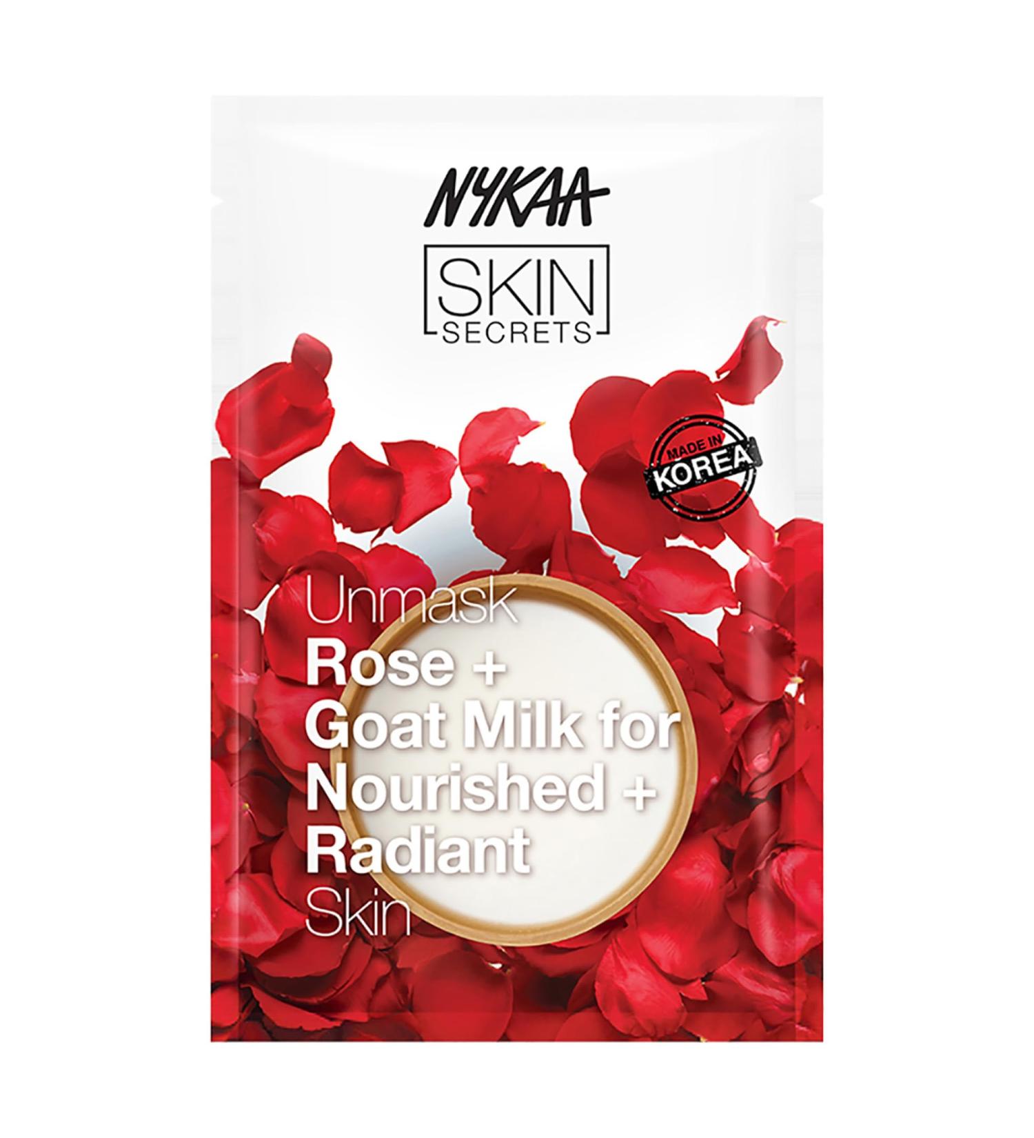 Buy Nykaa Naturals Skin Secrets Bubble Sheet Mask - Rose & Goat Milk | Anti-Aging & Moisturizing Face Mask - International Shipping Available - Buy Online on GoSupps.com