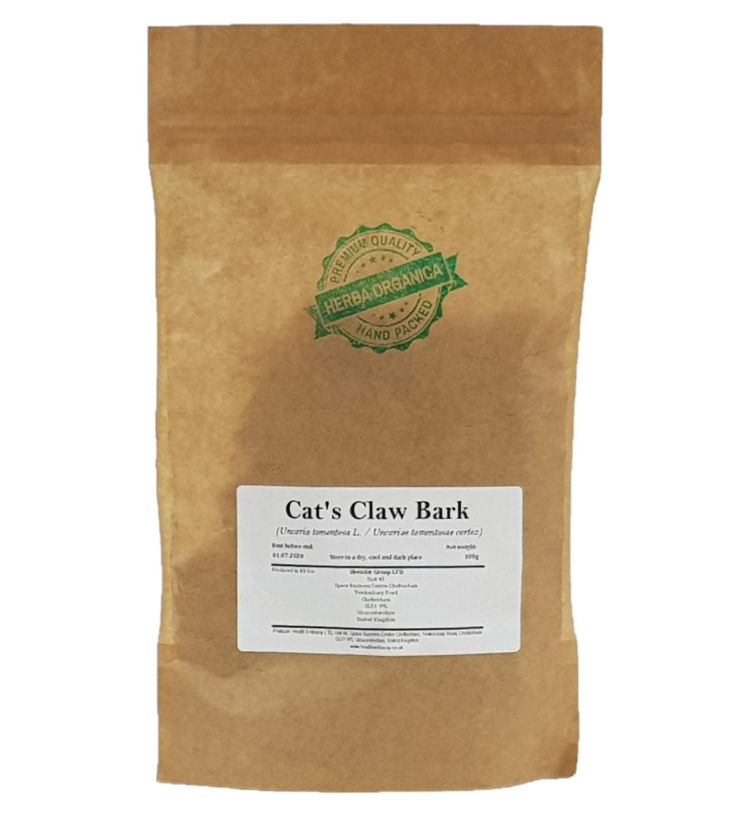 Herba Organica Cat's Claw Bark Herbal Tea - Uncaria Tomentosa - corce de Griffe de Chat Tisane 100g - Buy Online on GoSupps.com