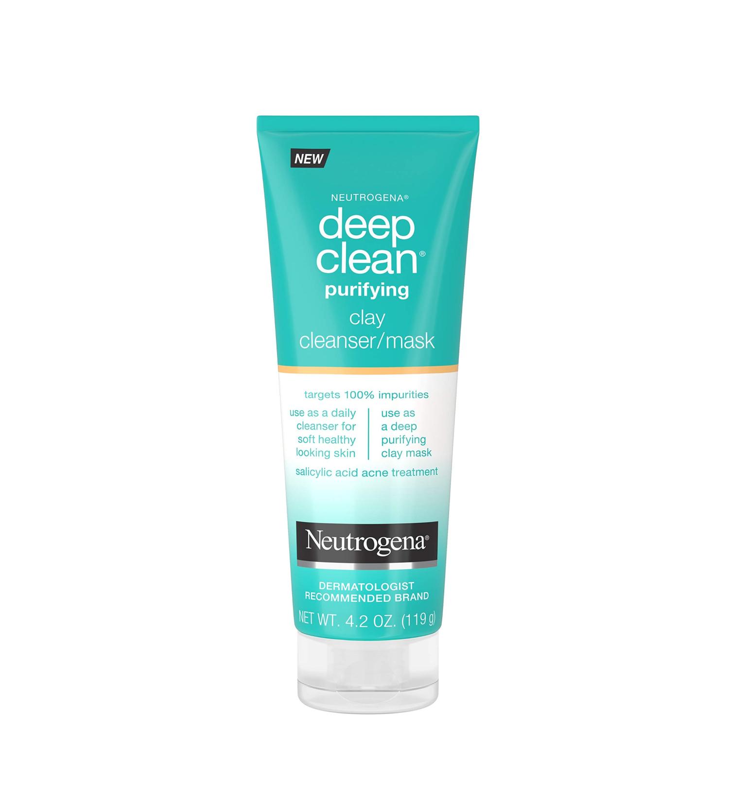 Neutrogena Deep Clean Purifying Clay Face Mask and Cleanser - 4.2 Fl Oz - Buy Online on GoSupps.com