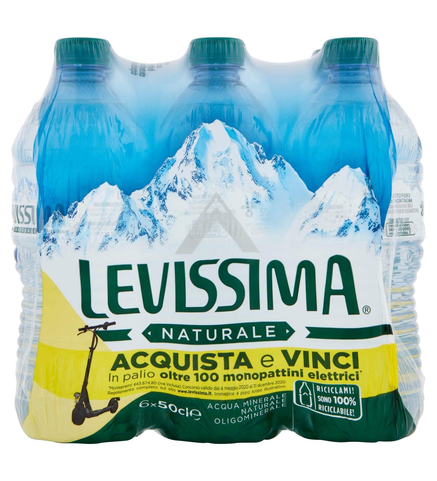 LEVISSIMA Oligomineral Natural Mineral Water 50cl x 6 - Buy Online on GoSupps.com