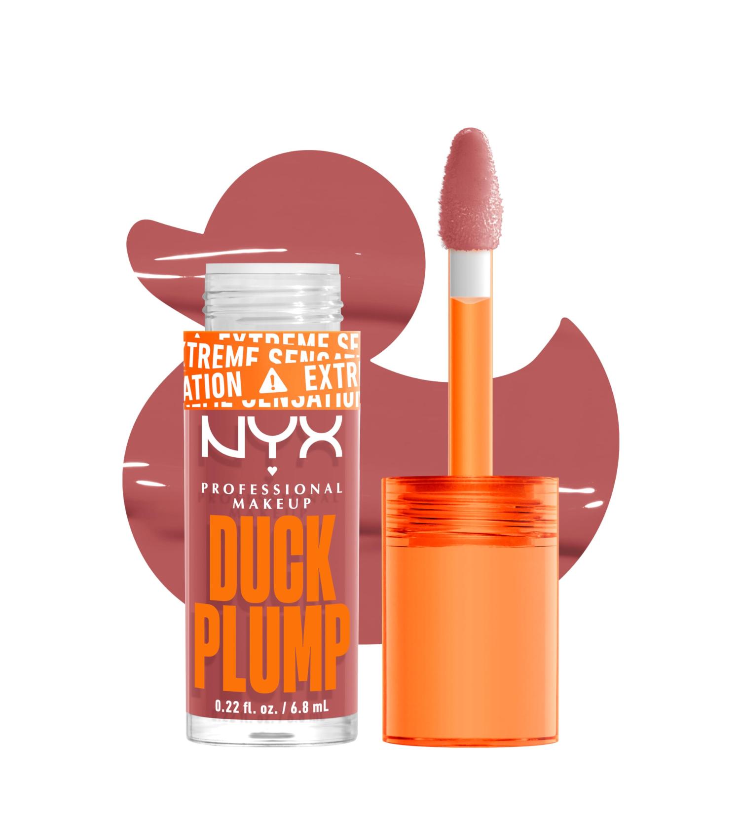 NYX Professional Makeup Lip Gloss - Glossy Finish Intensive Color Extreme Volume | Vegan & Ginger Oil Infused Duck Plump Lip Lacquer - Nude Swings - Buy Online on GoSupps.com
