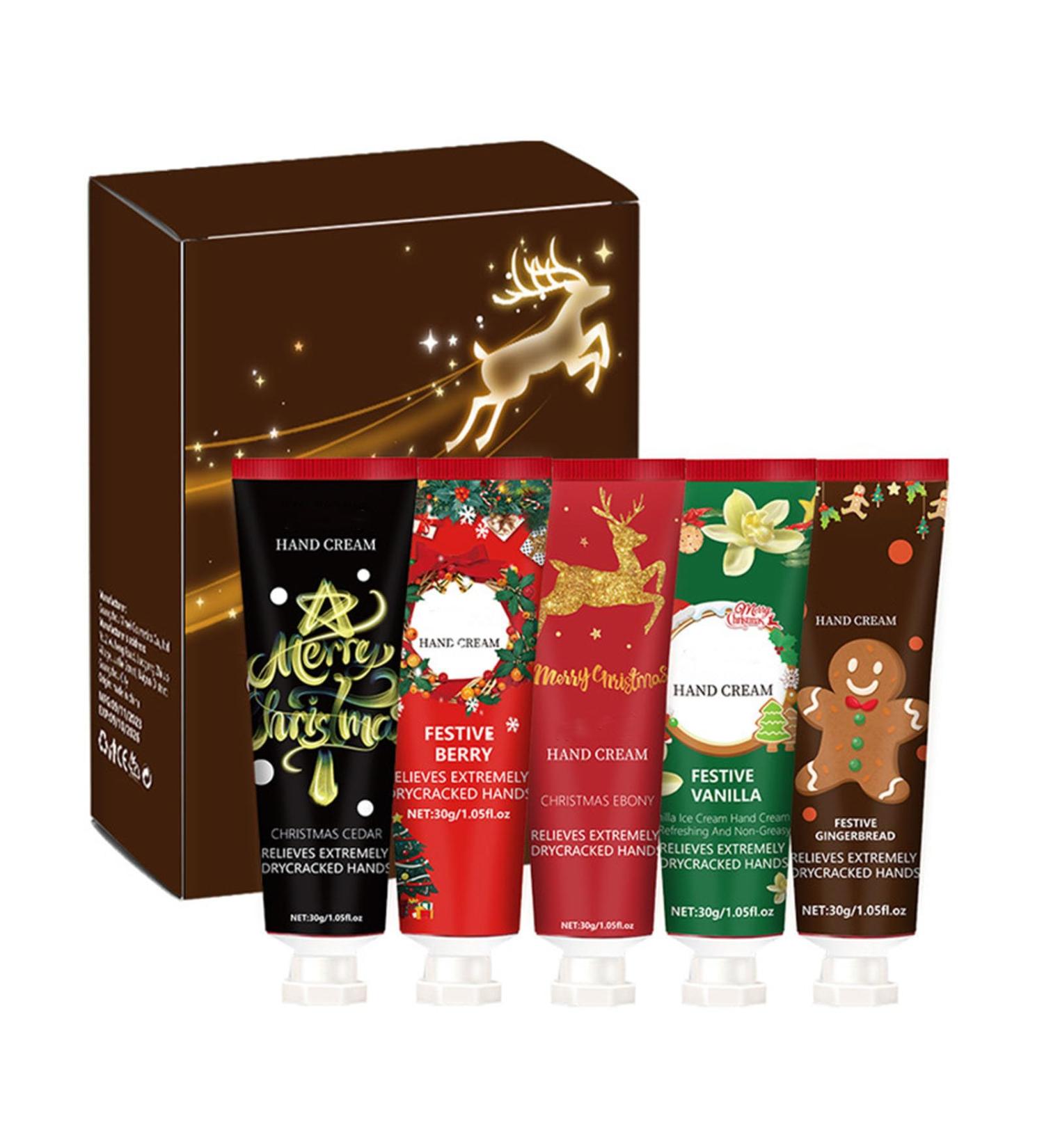 5 Pack Christmas Hand Cream Moisturizing Hand Cream for Women Travel Hand Creams for Dry Cracked Hands Moisturizing Hand Cream - Buy Online on GoSupps.com