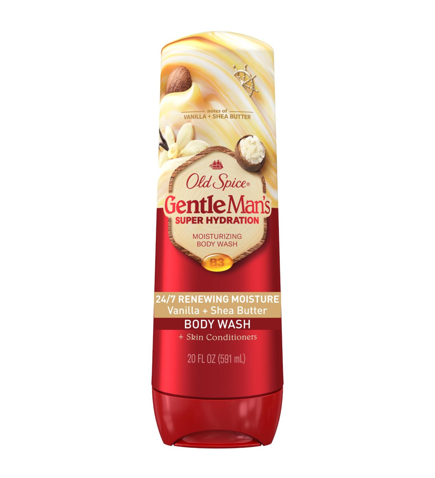 Old Spice Super Hydration Body Wash for Men - 24/7 Renewing Moisture Vanilla & Shea Gentle on Skin 20 fl oz | Buy Internationally - Buy Online on GoSupps.com
