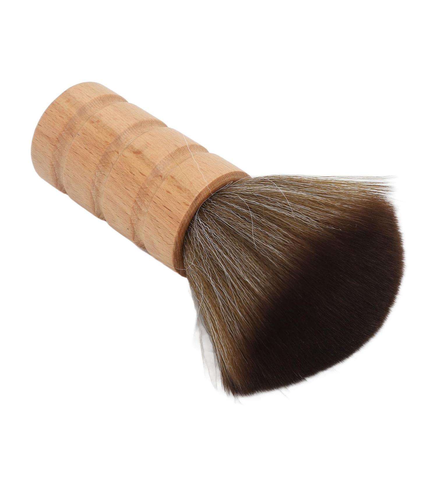 Qukaim Hair Cutting Neck Duster Brush Barber Neck Duster Brush Wooden Handle Hair Sweeping Cleansing Brush for Face and Neck Salon Hair Cutting Tool - Buy Online on GoSupps.com