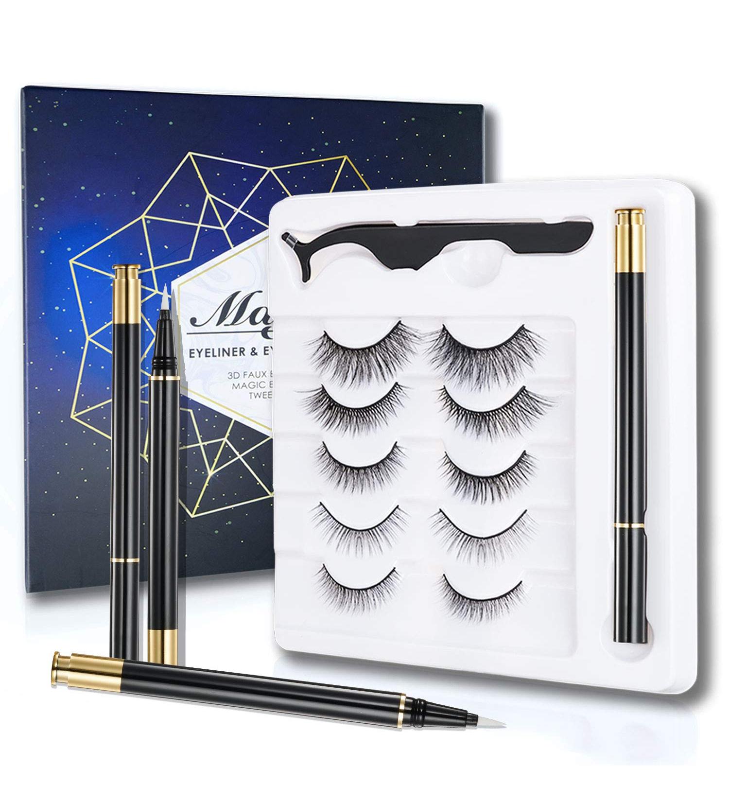 ONLYOILY MAGET Generation III 3D Eyelashes Set - Non-Adhesive Waterproof Reusable with Liquid Eyeliner - Best Non-Magnetic Eyelash for International Shipping - Buy Online on GoSupps.com