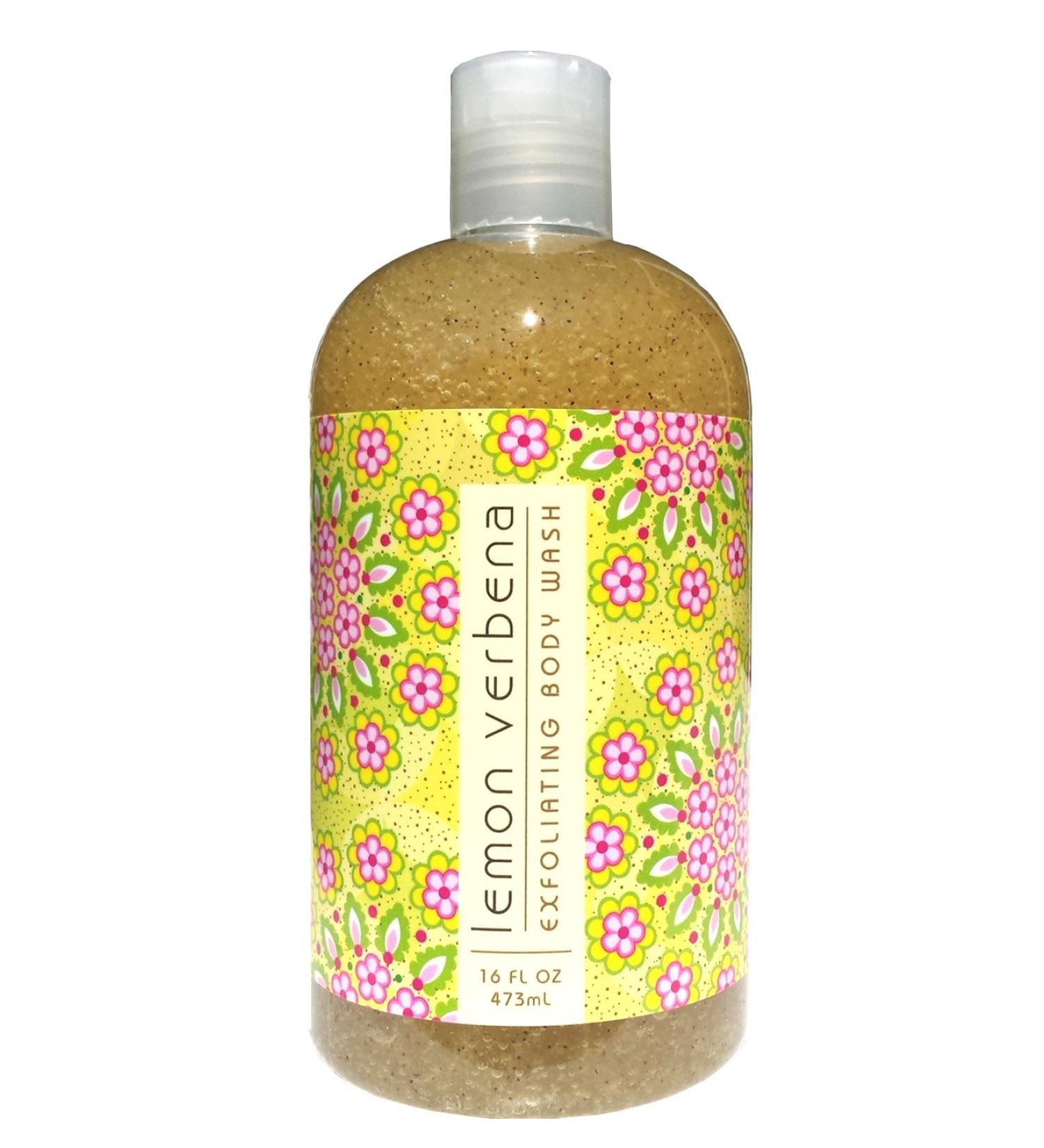 Greenwich Bay LEMON VERBENA Exfoliating Body Wash for Men and Women-Gentle Body Scrub Parabens Free -Sulphates Free-Blended with Loofah Apricot Seed-Moisturizing Shea Butter -16 oz.