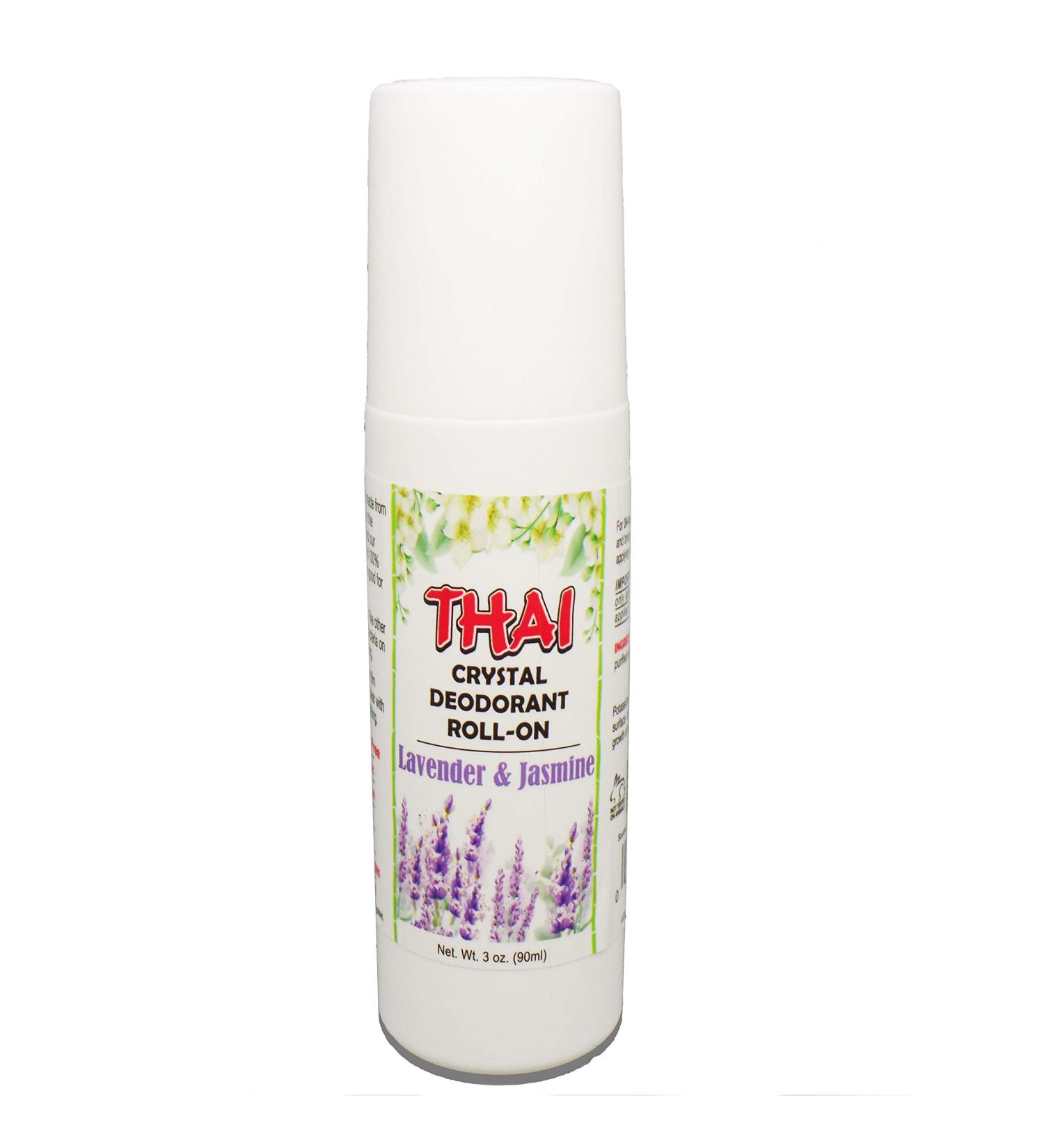 THAI Natural Crystal Scented Deodorant Roll-on | 3 fl oz | No Aluminum, Parabens, or Sulfates | Lavender & Jasmine Scent | Cruelty Free and Environmentally Safe - Buy Online on GoSupps.com
