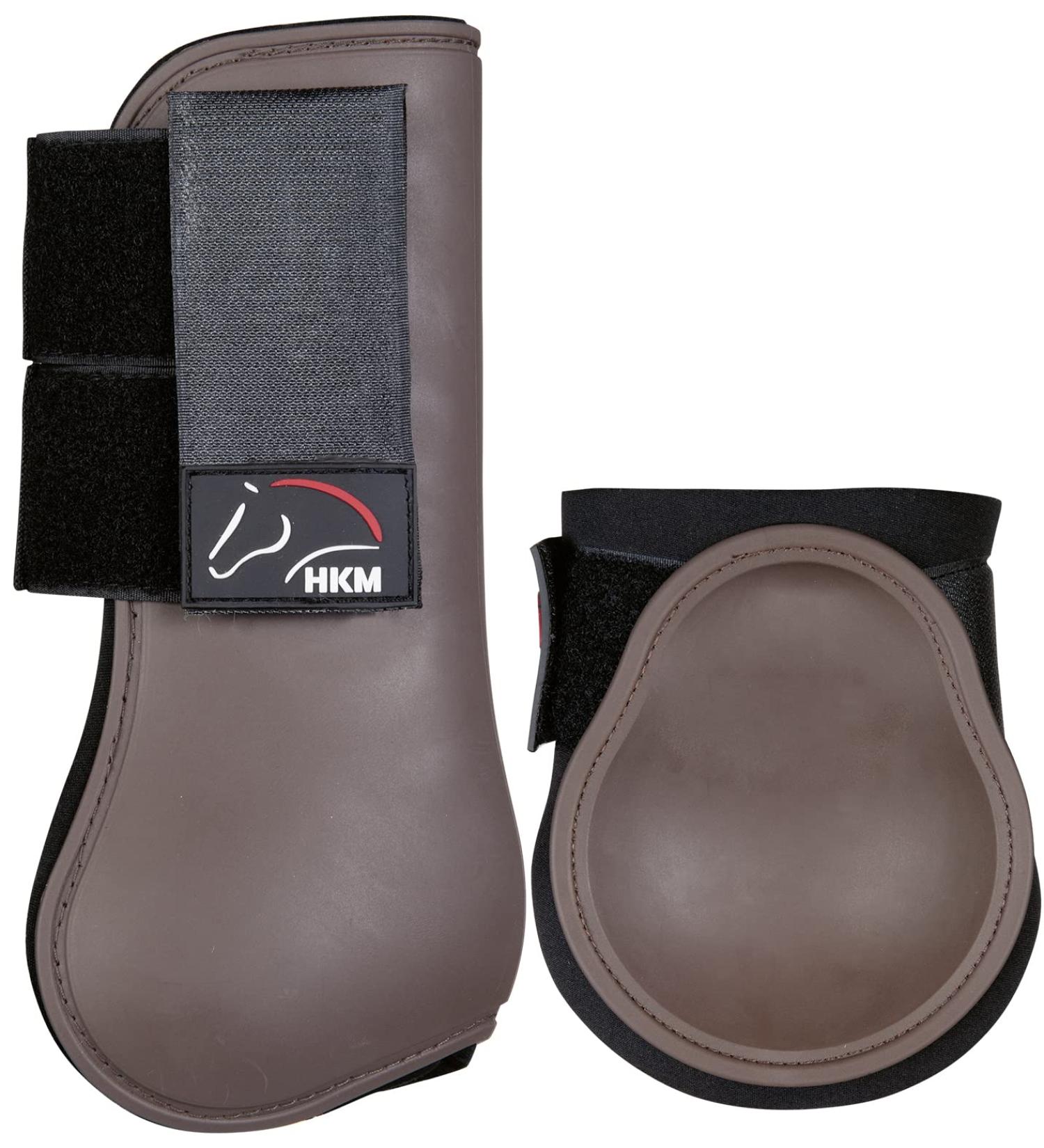 HKM Gaiters & Fetlock Boots Set of 4 - Classic Dark Brown Pony B2100 | International Shipping Available - Buy Online on GoSupps.com
