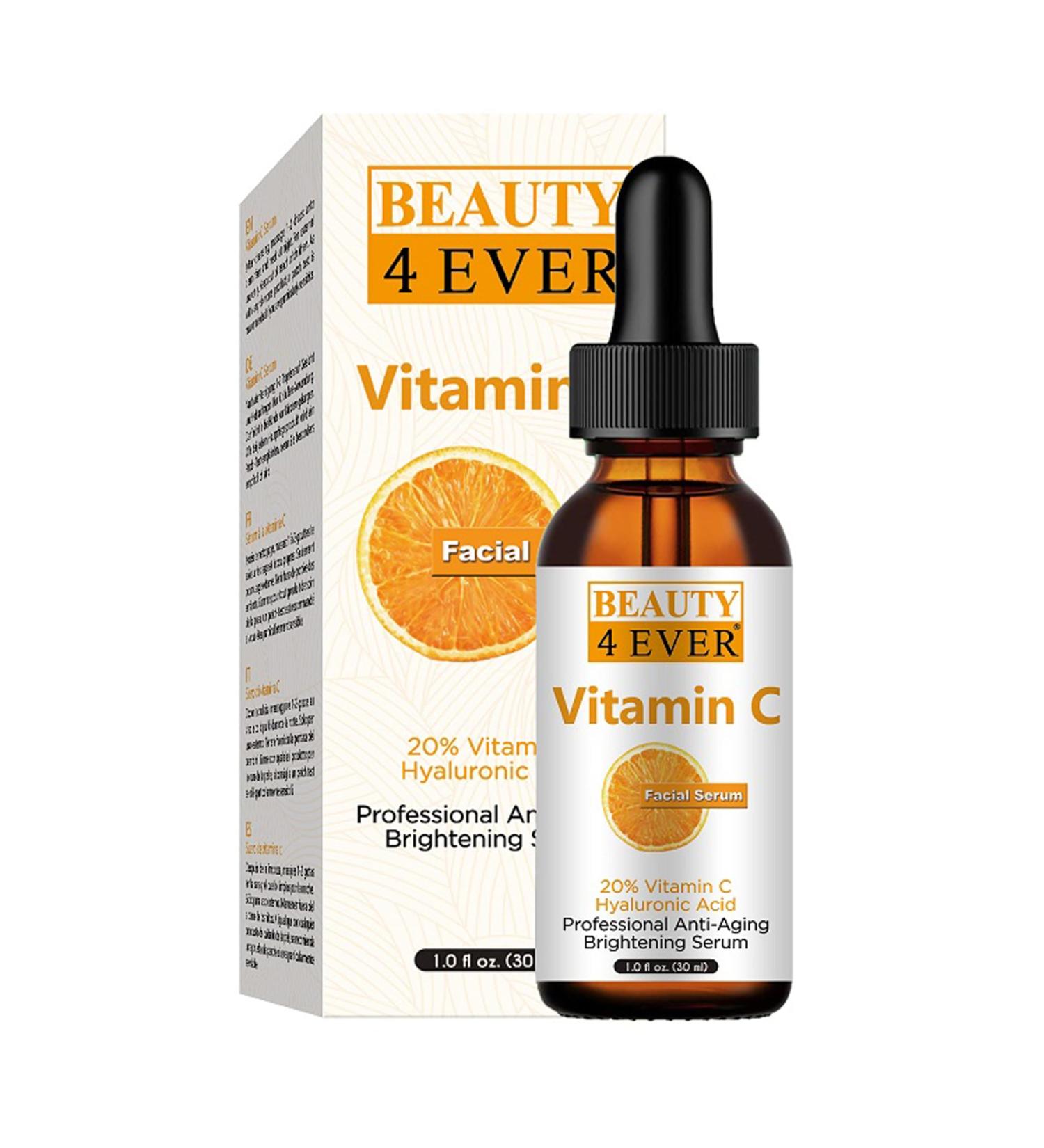 Vitamin C Serum with Hyaluronic Acid Retinol & Niacinamide Anti-Aging Reduce Fine Lines Dark Spots & Brighten Skin (1 oz - Buy Online on GoSupps.com