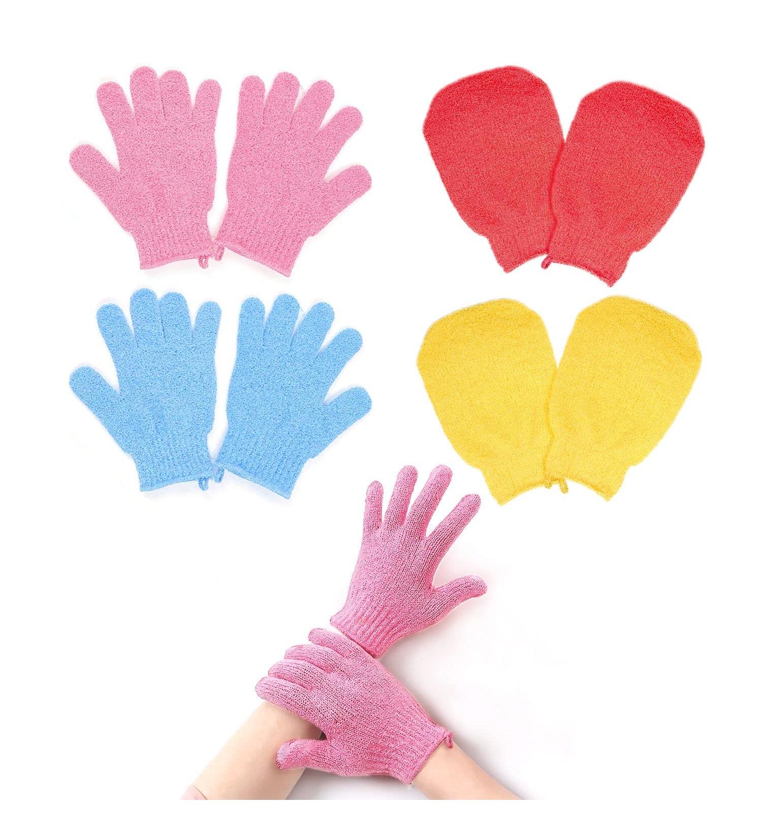 Pairs Exfoliating Shower Gloves | Body Scrub for Adults & Kids | 4 Colors - International Shipping Available - Buy Online on GoSupps.com