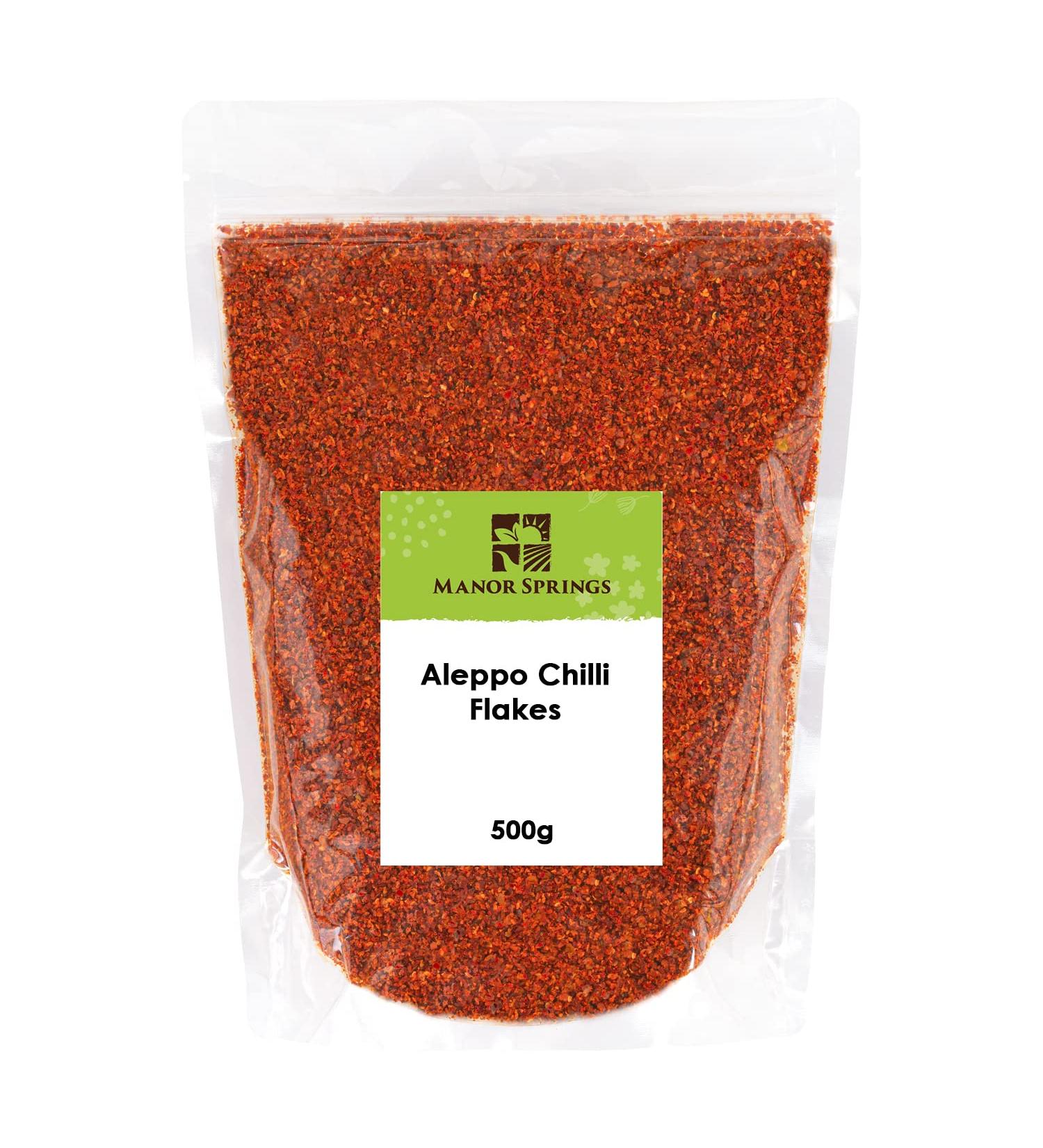 Manor Springs Aleppo Chilli Flakes (Pul Biber) 500g - Authentic Spice Blend (Pack of 1) - Buy Online on GoSupps.com