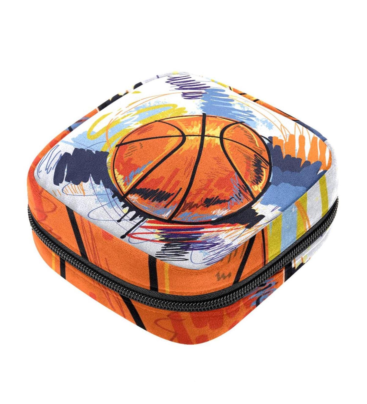 Basketball Graffiti Art Storage Pocket - Portable Menstrual Cup for Women & Girls - Buy Online on GoSupps.com