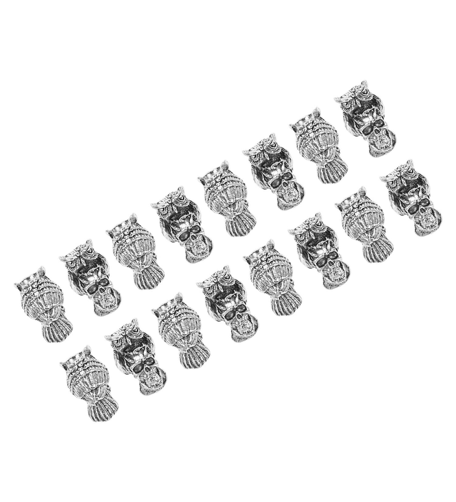 Sunnyclue 69pcs Hair Pearls - Viking Hair Bracelet & Necklace DIY Jewelry Ancient Silver Column Beads for Braids - Perfect Hair Decor - Buy Online on GoSupps.com