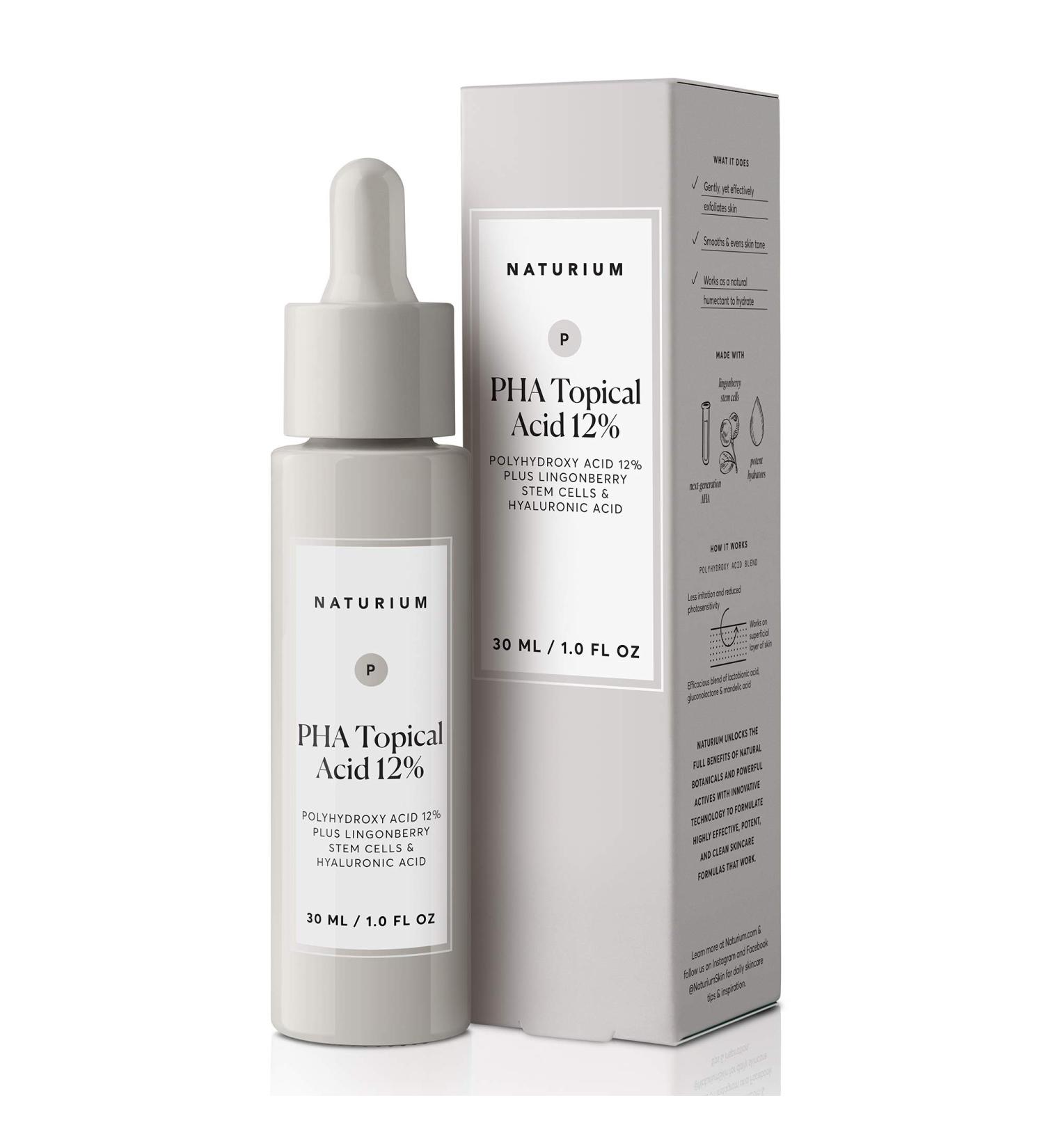 Naturium PHA 12% Acid + Lingonberry Stem Cells & Hyaluronic Acid Anti-Aging Treatment 1.0 oz - Buy Online on GoSupps.com