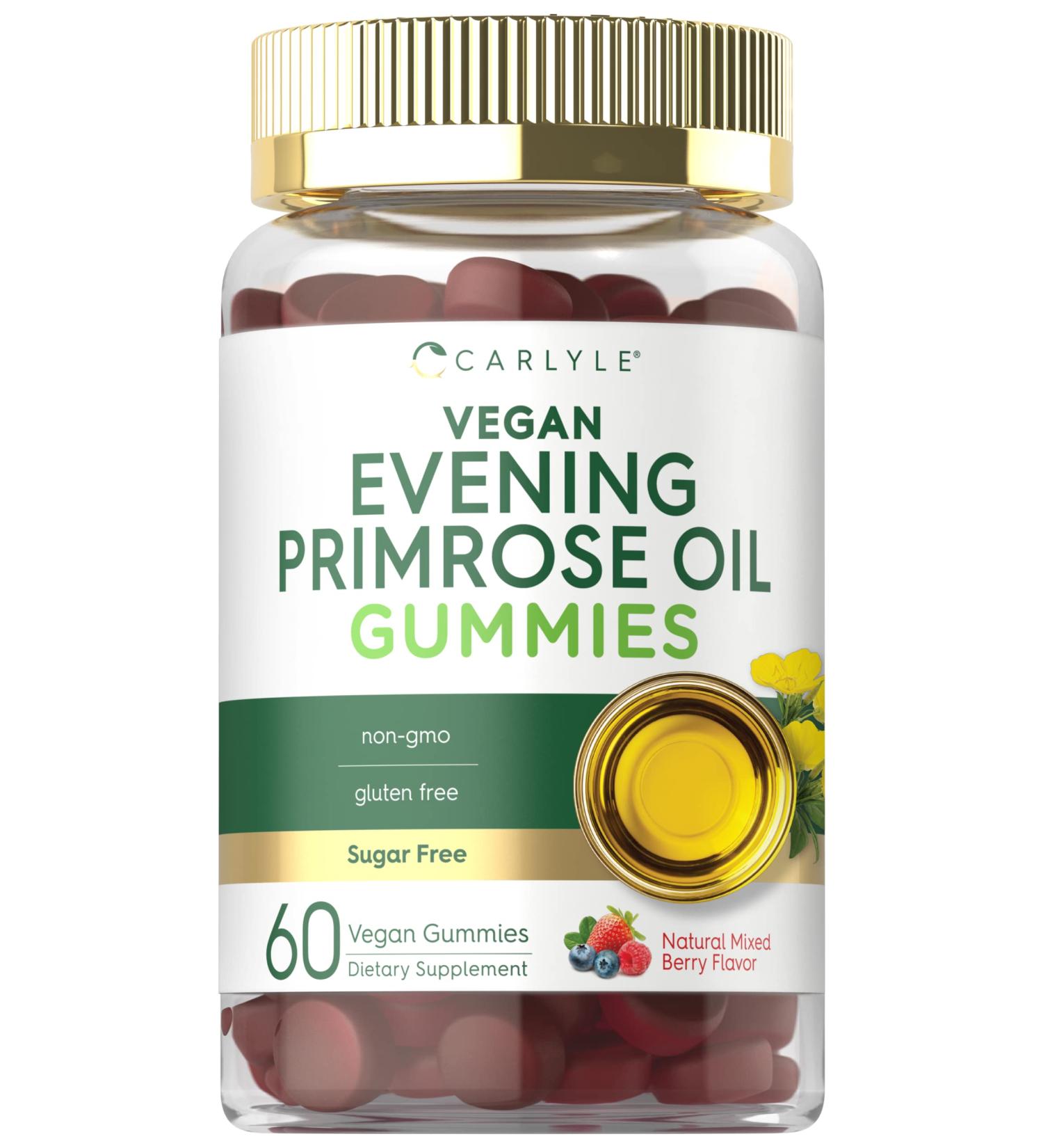 Carlyle Evening Primrose Oil Gummies 500mg | 60 Count | Non-GMO & Gluten Free - Buy Online on GoSupps.com