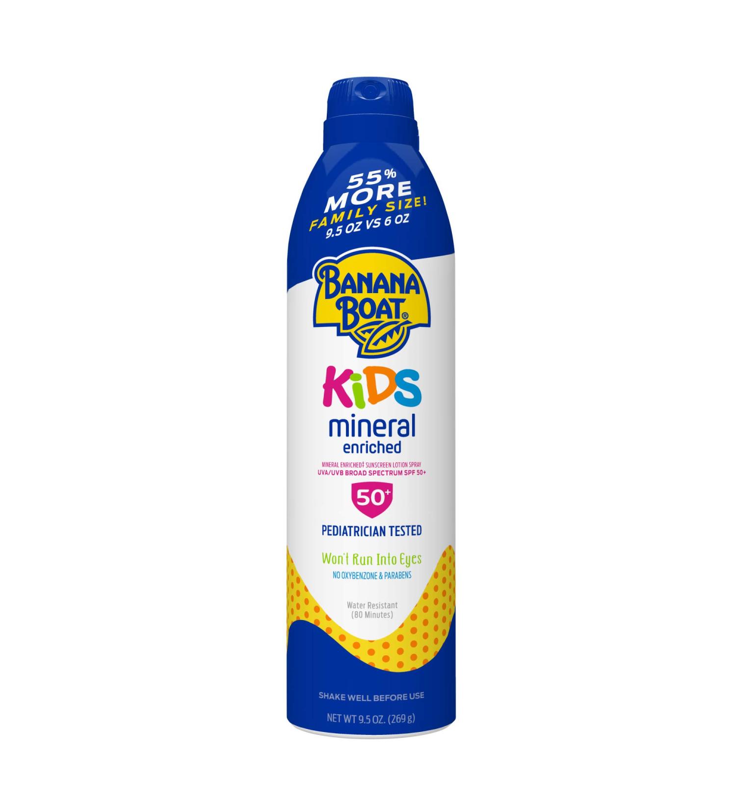Banana Boat Kids Mineral Enriched Sunscreen SPF 50+ - 9.5 oz | Broad Spectrum Protection - Buy Online on GoSupps.com