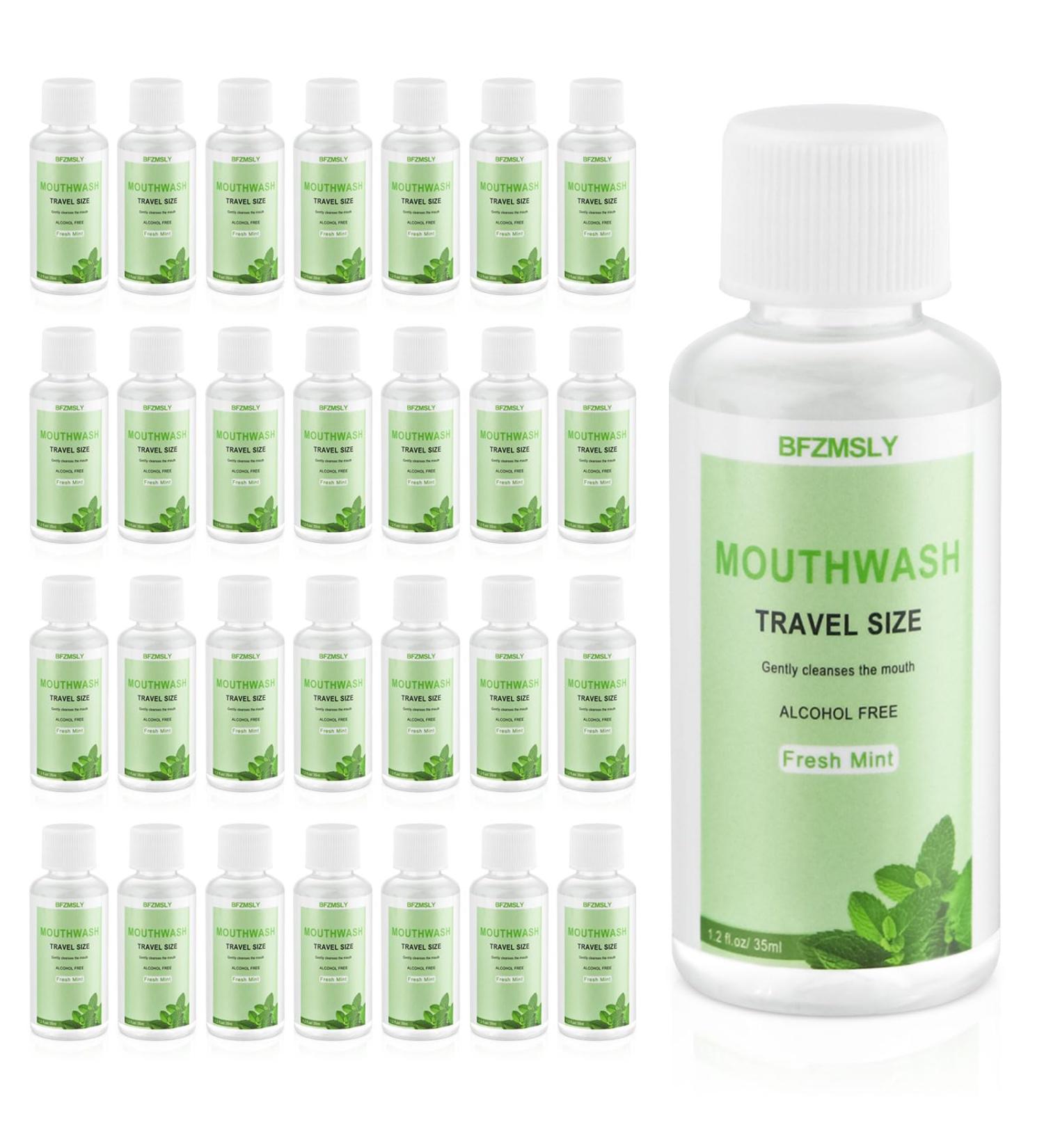 15 Pc Travel Size Mouthwash, 1.2oz/35ml Mini Mouthwash, Alcohol-Free, Portable Oral Rinse for Travel, Hotels, On-The-Go (Mint) - Buy Online on GoSupps.com