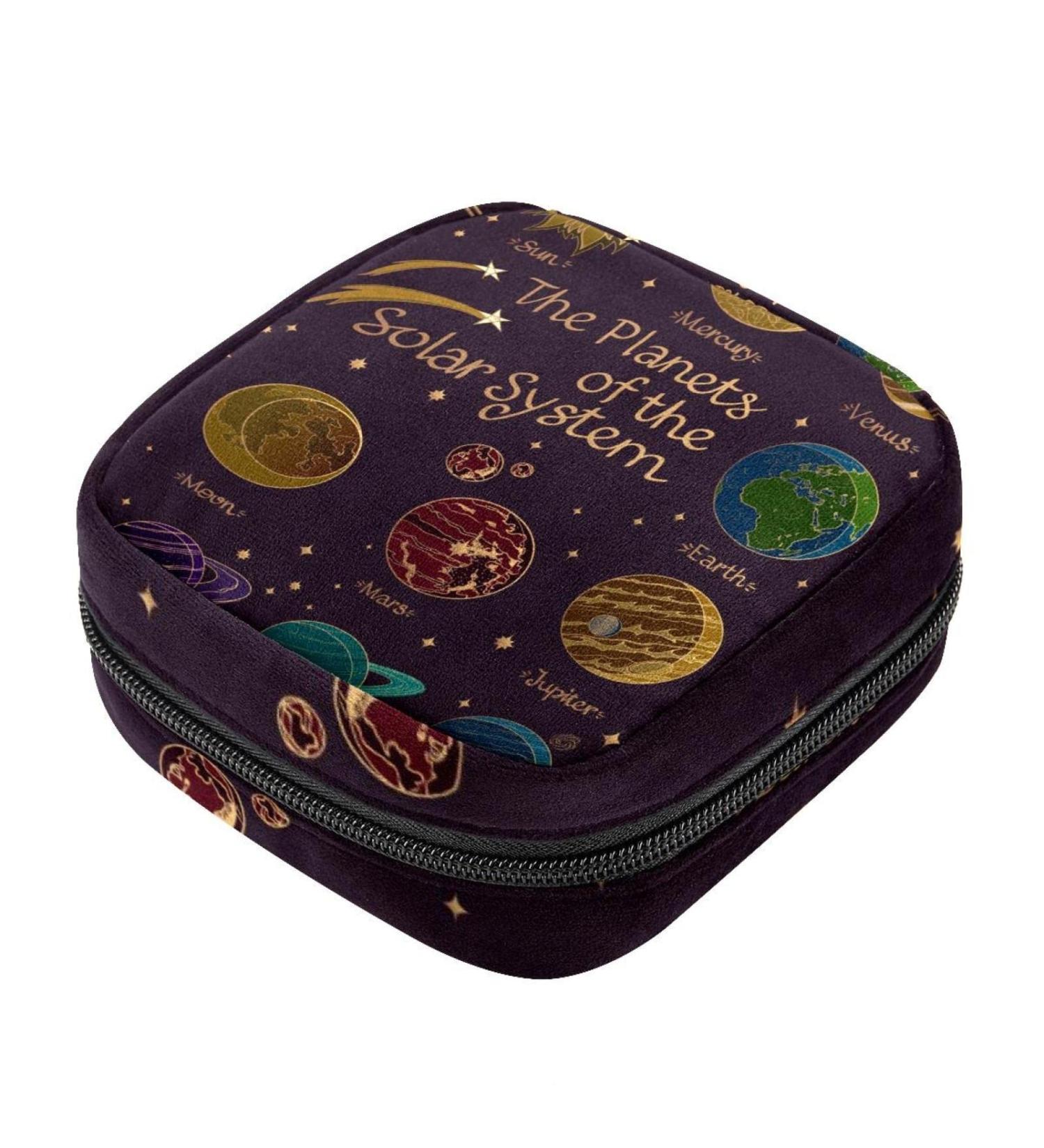 Menstruation Pad Bag with Zipper | Women's Napkin & Tampon Collection Bags | Stylish & Functional for Women & Girls - Buy Online on GoSupps.com