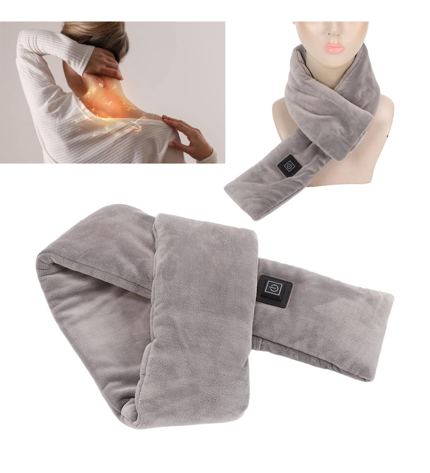 Buy Neck Heating Pillow & Heated Scarf | Wireless Electric Neck Wrap with Vibration Massage - Improve Blood Circulation & Comfort - Buy Online on GoSupps.com