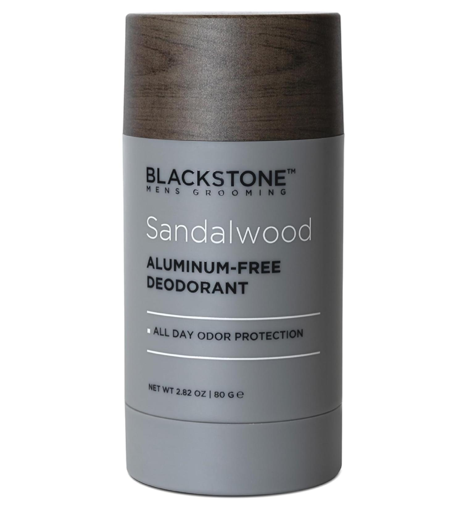 Blackstone Men's Grooming Aluminum-Free Deodorant - All Day Odor Protection | Long Lasting Protection - Sandalwood (2.82 oz) - Buy Online on GoSupps.com