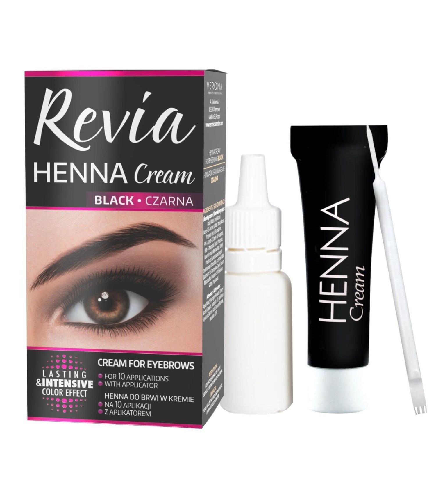 Vollare Eyebrow Tint - Natural Long-Lasting Cream Color - Quick and Easy Application at Home - Skin-Friendly Formula - 15 ml - Shade: Black - Buy Online on GoSupps.com