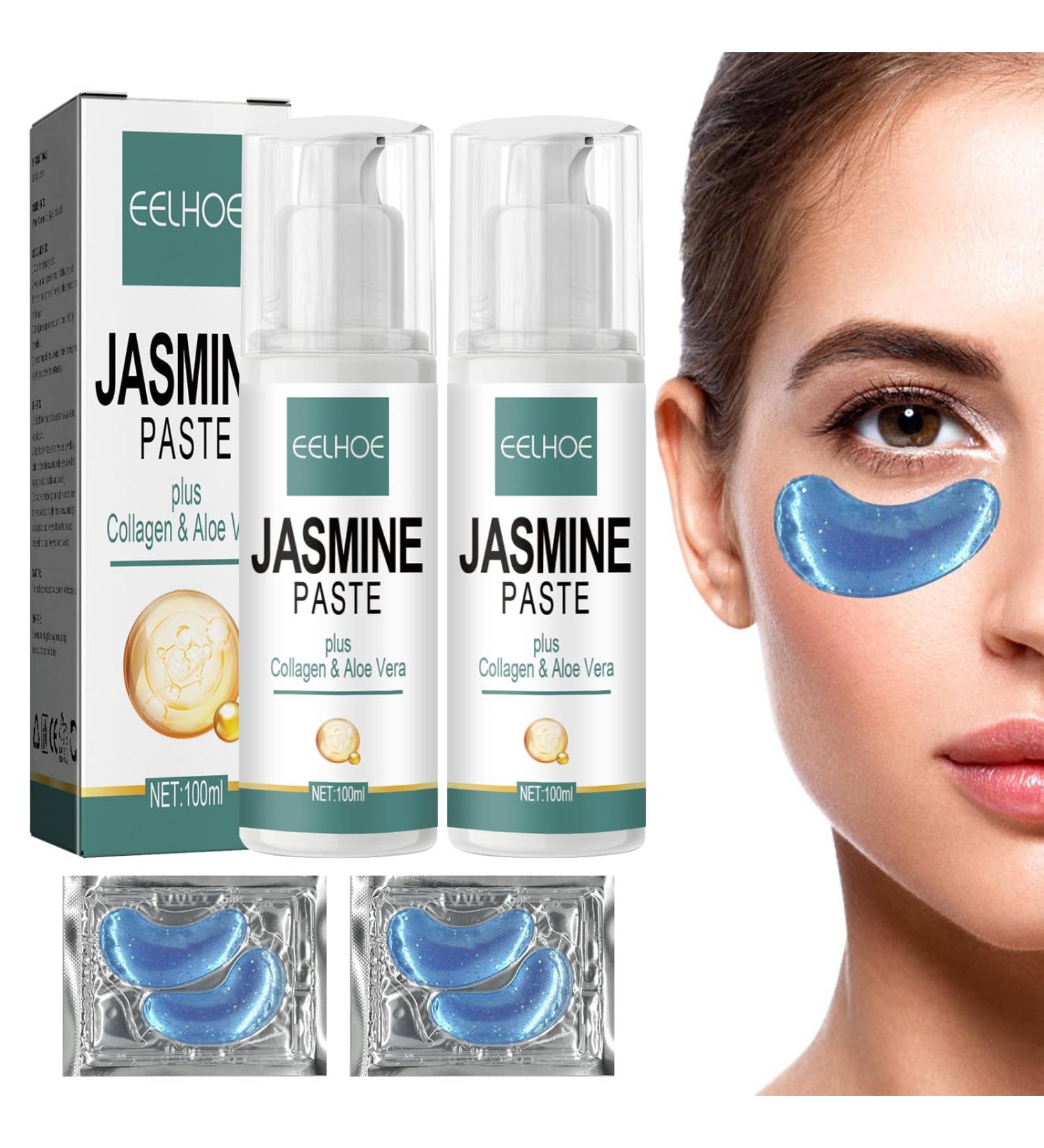 2 Pack Eye Cream Anti Dark Circles And Wrinkles 100ml Jasmine Eye Cream Anti Eye Bags Cream Comes With 2 Eye Pads To Eliminate Bags Under The Eyes And Dark Circles - Buy Online on GoSupps.com