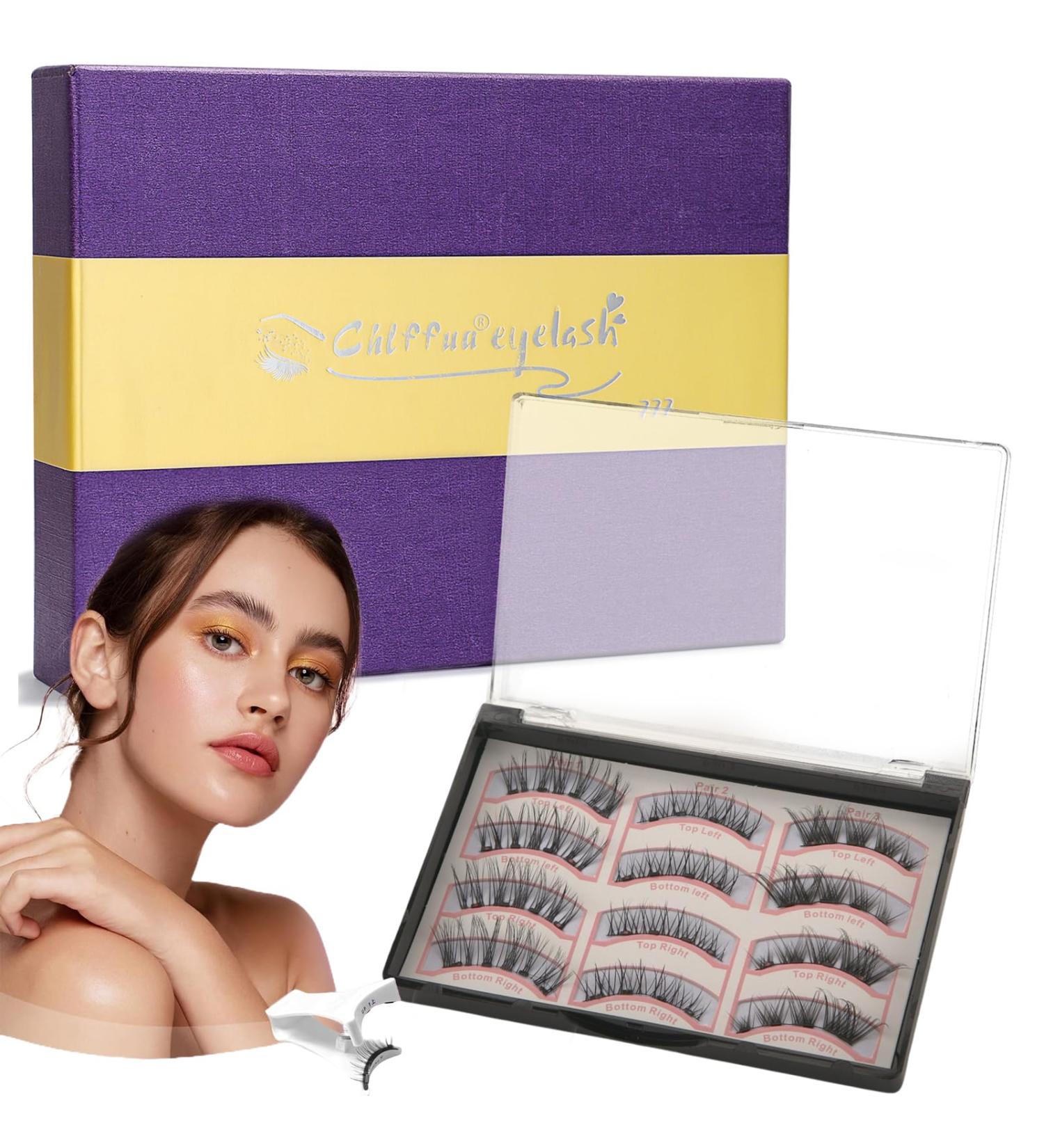 Magnetic Eyelashes 3D Magnetic Lashes No Glue Needed Magnetic Eyelashes with Applicator False Eyelashes Magnetic Reusable Magnetic Eyelashes Natural Look Magnetic Eyelashes without Eyeliner 3 Pairs - Buy Online on GoSupps.com