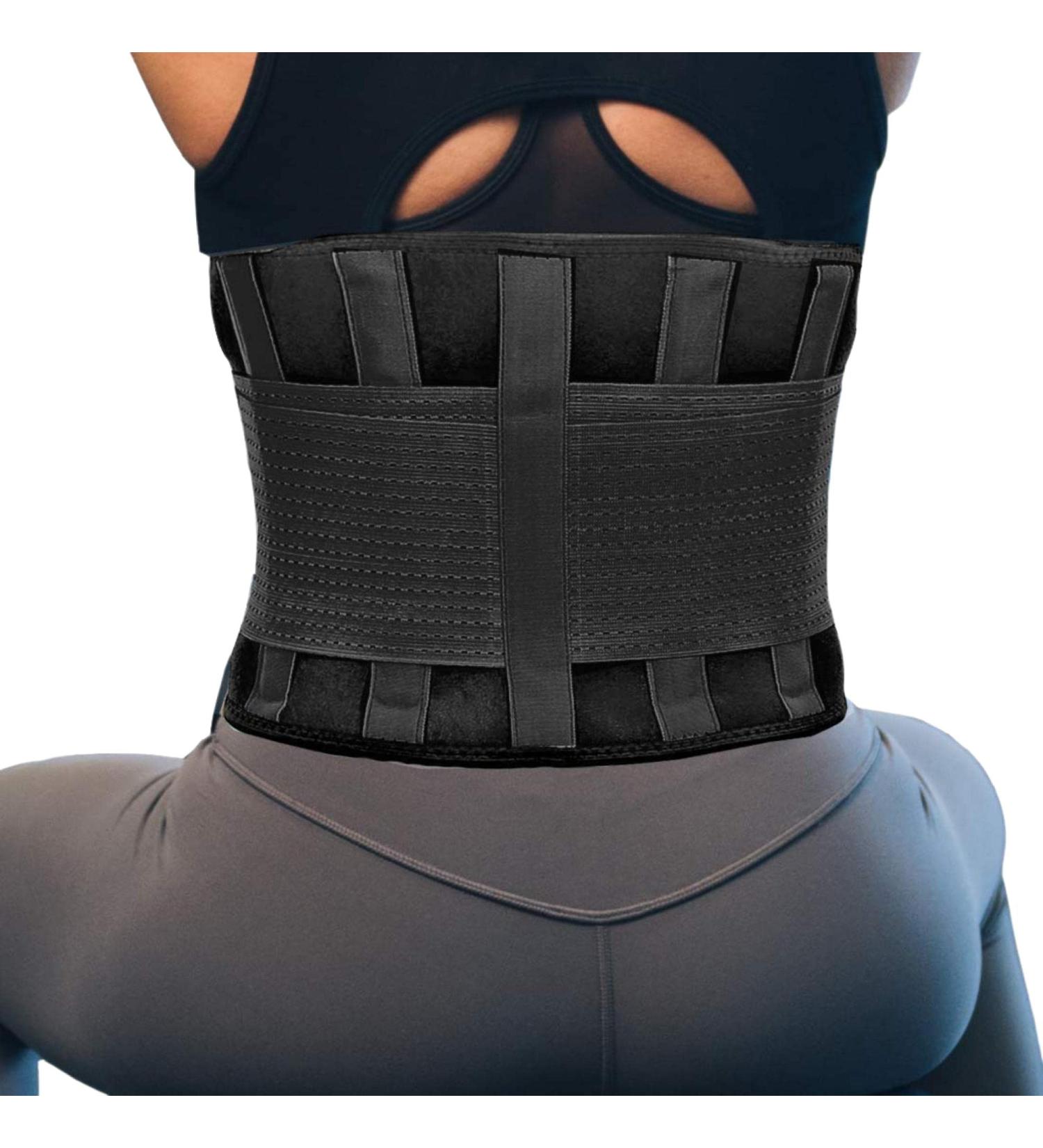 RiptGear Lumbar Support Brace for Men and Women - Back Pain Relief and Lower Back Support - Black Large (1 Pack) - Buy Online on GoSupps.com