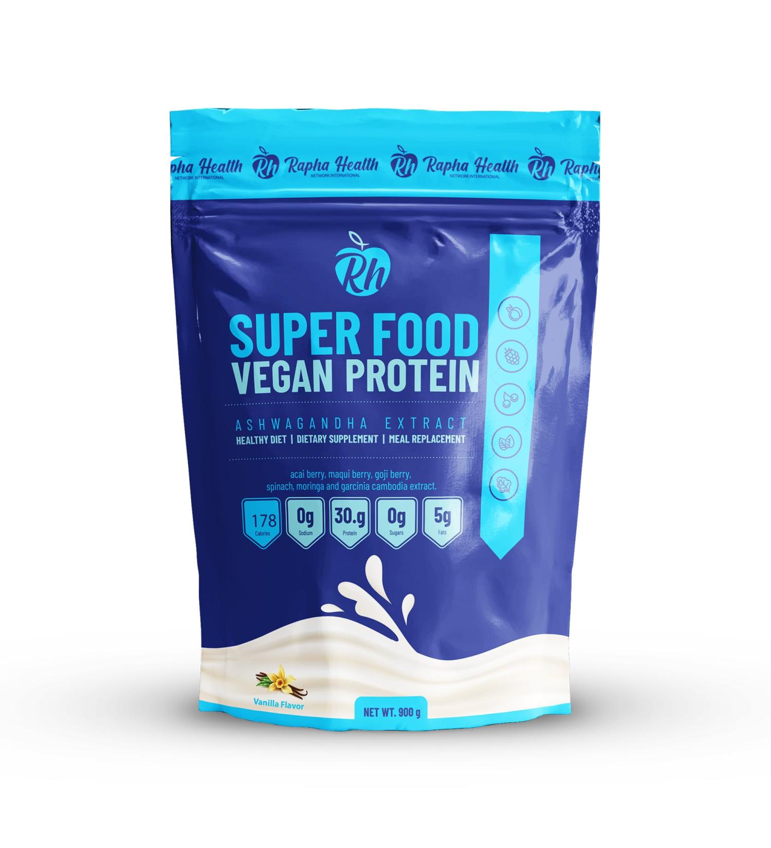 Superfood Vegan Protein (Vanilla) | Plant-Based Protein with Superfoods & Probiotics for Muscle Recovery | 15 Servings - Buy Online on GoSupps.com