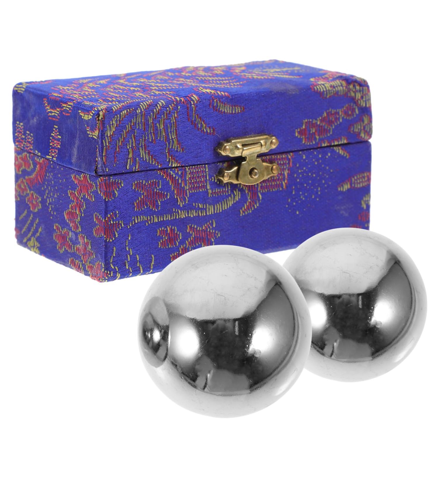 Buy Oatipho 2-St Fitness Handballs - Stainless Steel & Brass Massage Balls for Seniors | Stress-Relief & Boccia Sports Equipment - Buy Online on GoSupps.com