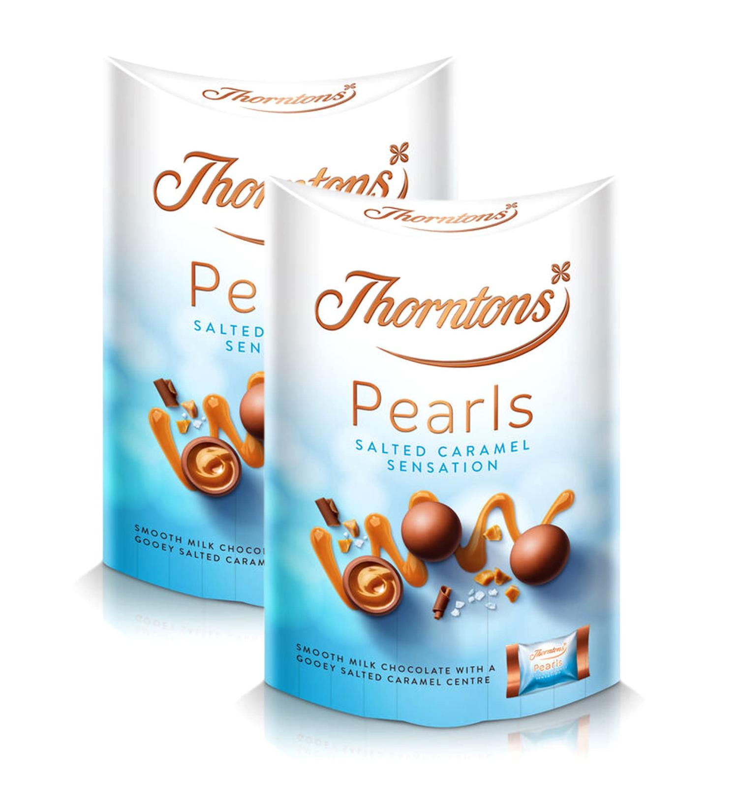 Thorntons Salted Caramel Beads (167g) Pack of 2 Bags + FREE Christmas Stickers - Buy Online on GoSupps.com