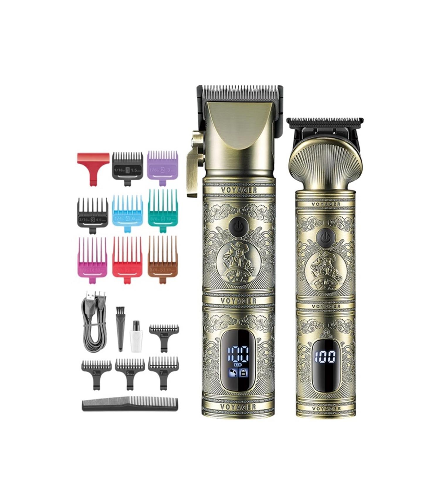 Razors V-670 Professional Hair Trimmer Set - Men's Barber Clipper for Personal Care | Gold Finish - Buy Online on GoSupps.com