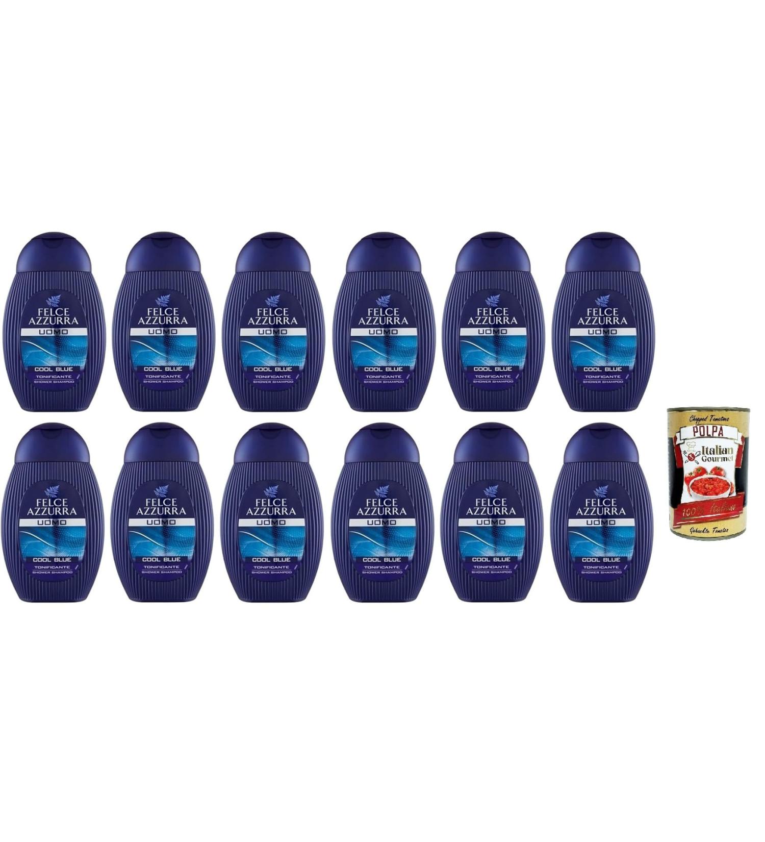  Italian Gourmet E.R. Felce Azzurra Doccia Uomo Cool Blue Tonificante Shampoo and Energizing Shampoo with Refreshing Scent for Men 12 x 250 ml + Polpa Italian Gourmet 400 g - Buy Online on GoSupps.com