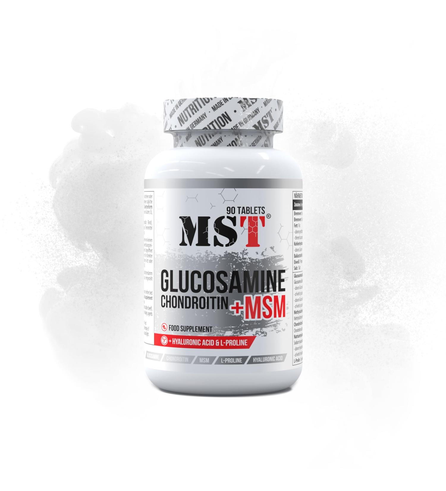 GLUCOSAMINE - CHONDROITIN - MSM + Hyaluronic Acid + L-Proline | 90 Tablets | STD NUTRITION BERLIN | - Buy Online on GoSupps.com