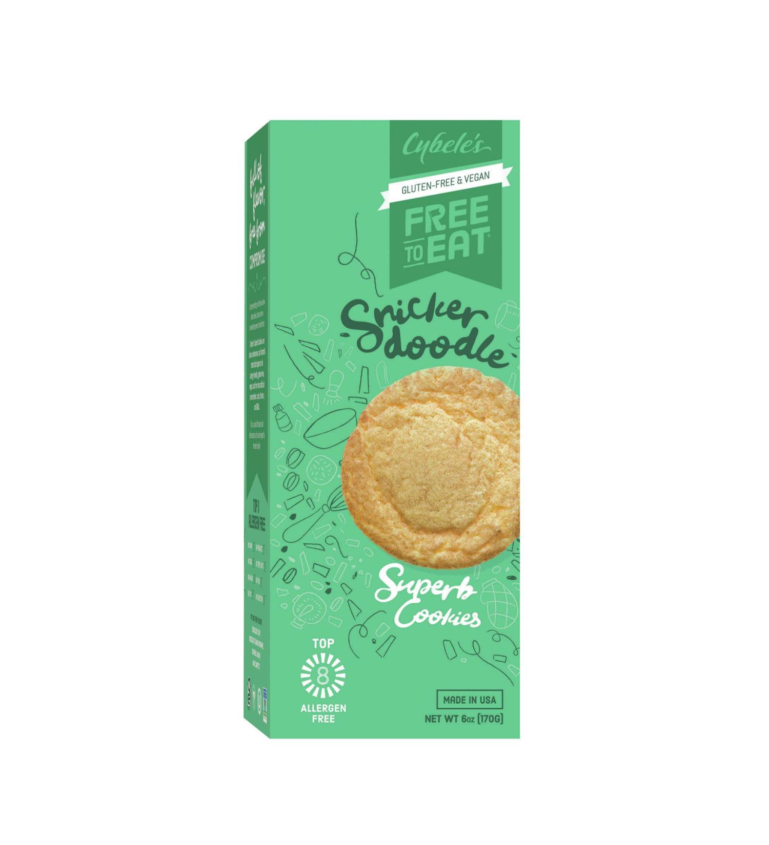 Cybele's Free To Eat Gluten-Free & Vegan Snickerdoodle Cookies | Nut-Free & Soft-Baked | School Safe Snack for Kids & Adults | 12 Cookies per 6 oz Box | Pack of 6 Boxes - Buy Online on GoSupps.com