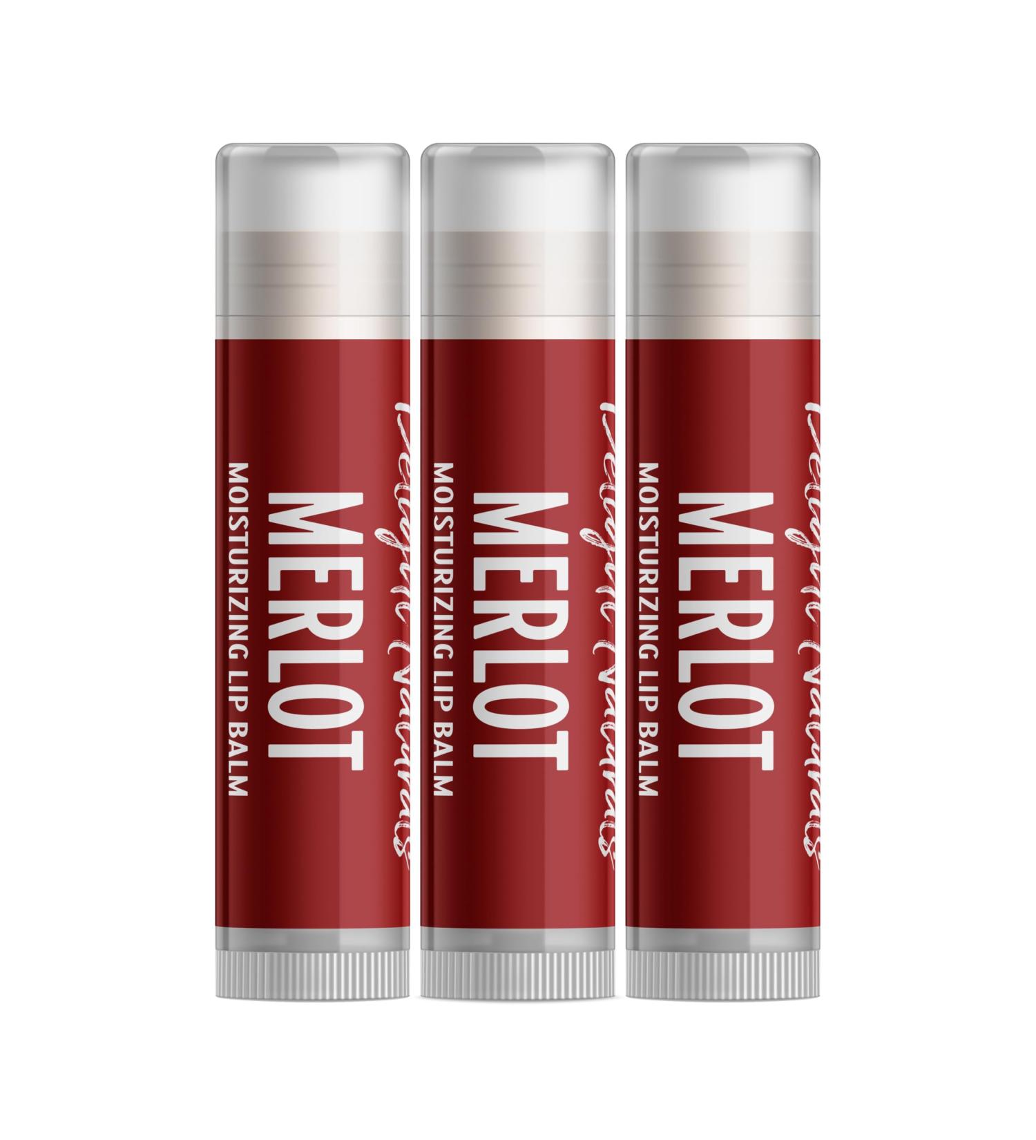Delight Naturals Merlot Wine Lip Flavored Balm - Three Pack - NOT TINTED 1 Count (Pack of 3) - Buy Online on GoSupps.com
