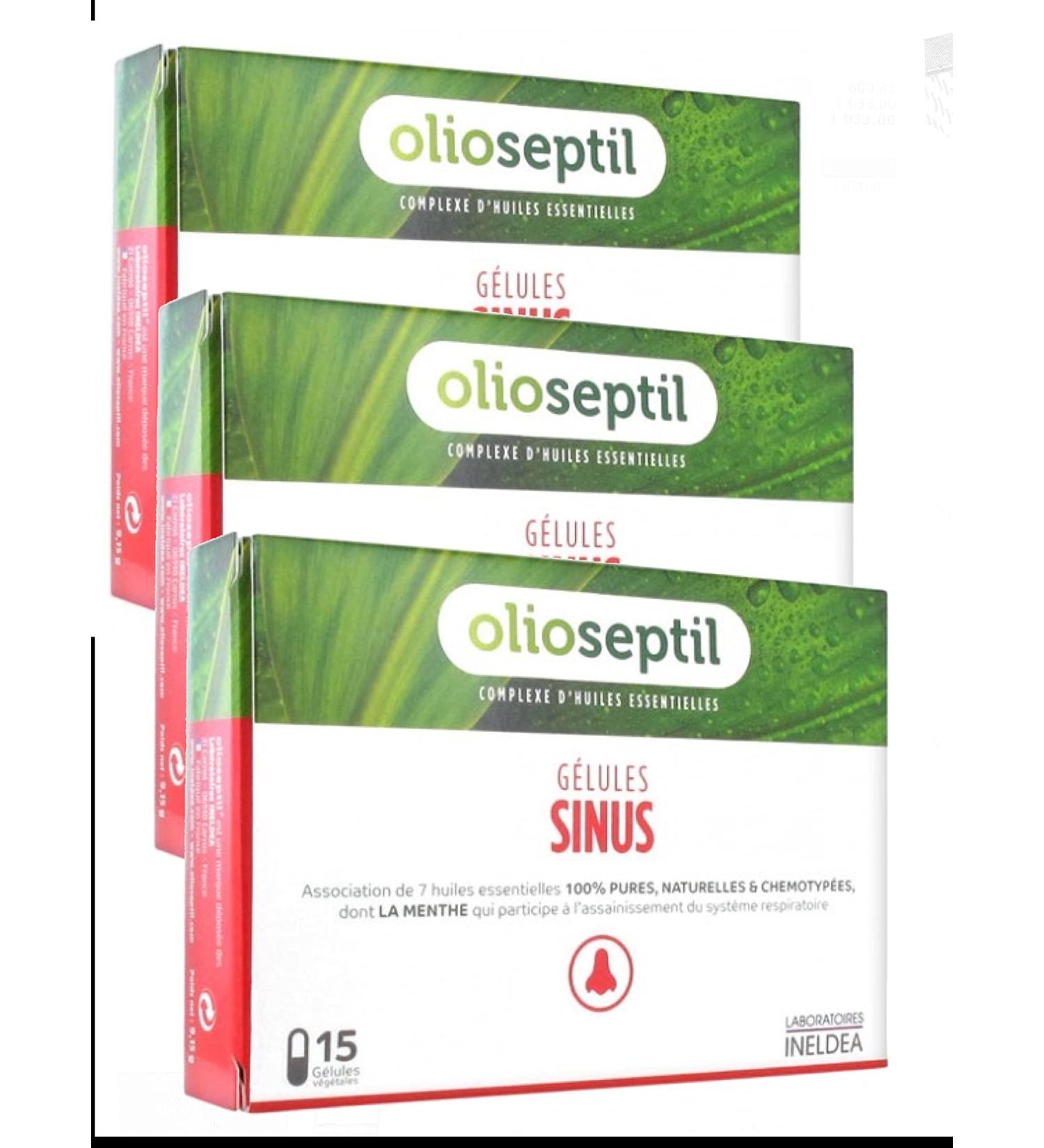 Olioseptil - Sinus - Pack of 3 x 15 Capsules - Disinfects Olioseptil Sinuses (3) - Buy Online on GoSupps.com