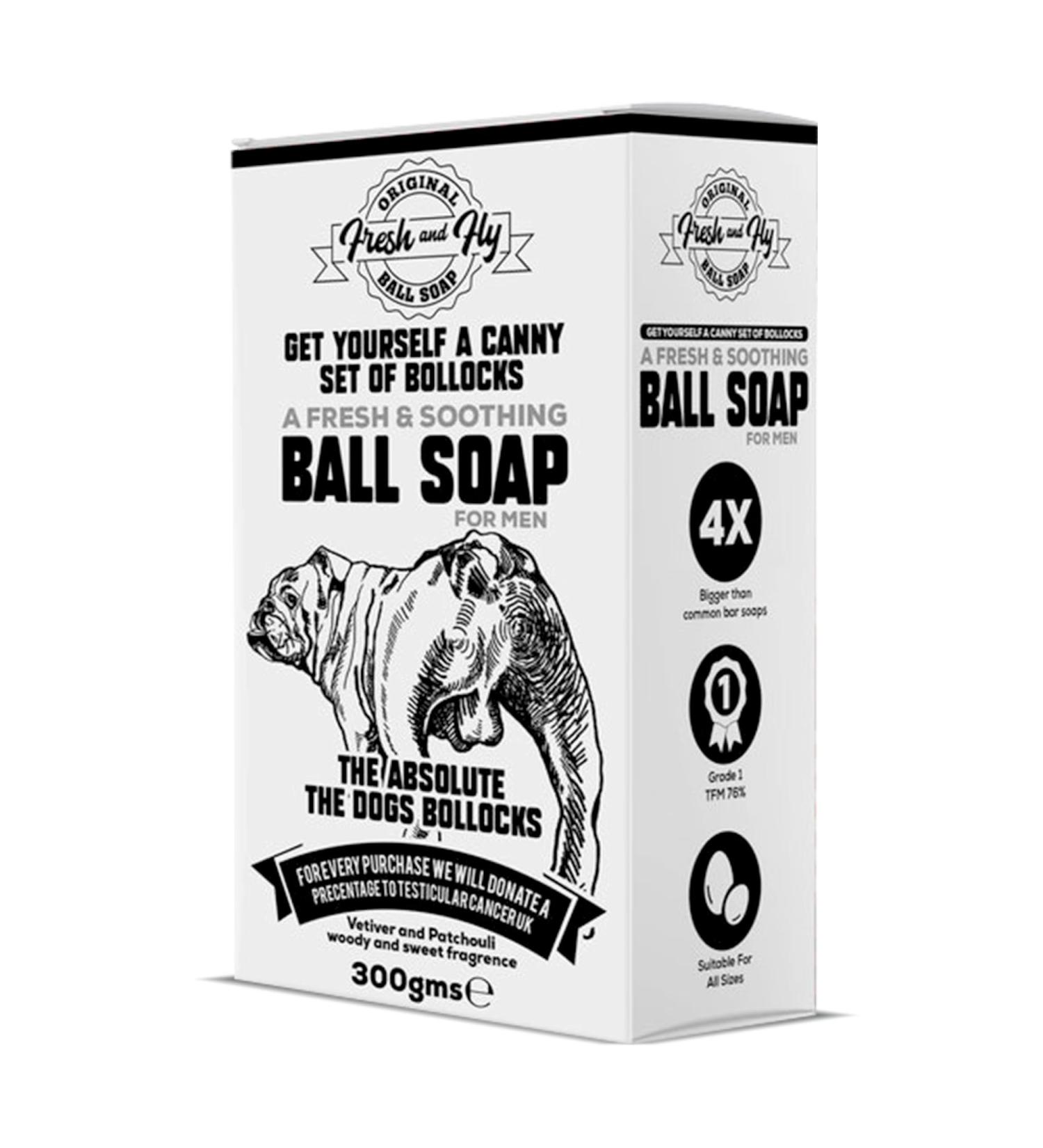 Fresh and Fly Ball Soap for Men Gentle and Cleansing Natural Soap Bar- Infused with Tea Tree Oil Coconut Oil Shea Butter - Moisturizing Ball Wash for Men - Buy Online on GoSupps.com