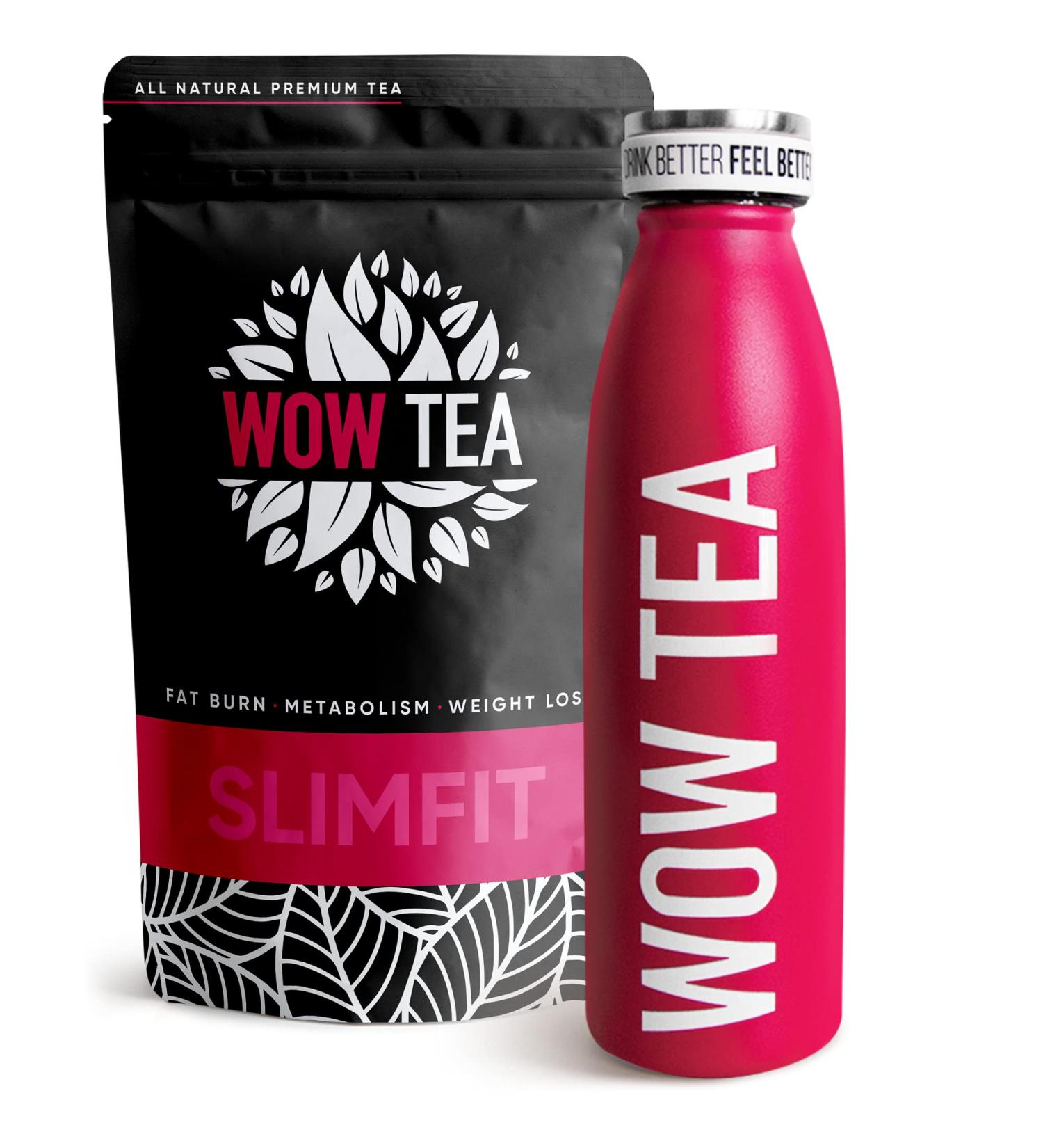  WOW TEA WOW TEA - Herbal Tea for Weight Loss | Detoxifying Tea - Body Cleansing and Bloating Relief | Ayurveda Wellness Tea + Tea Thermos with Infuser - 150g + 500ml | 100% Natural | Made in the EU - Buy Online on GoSupps.com