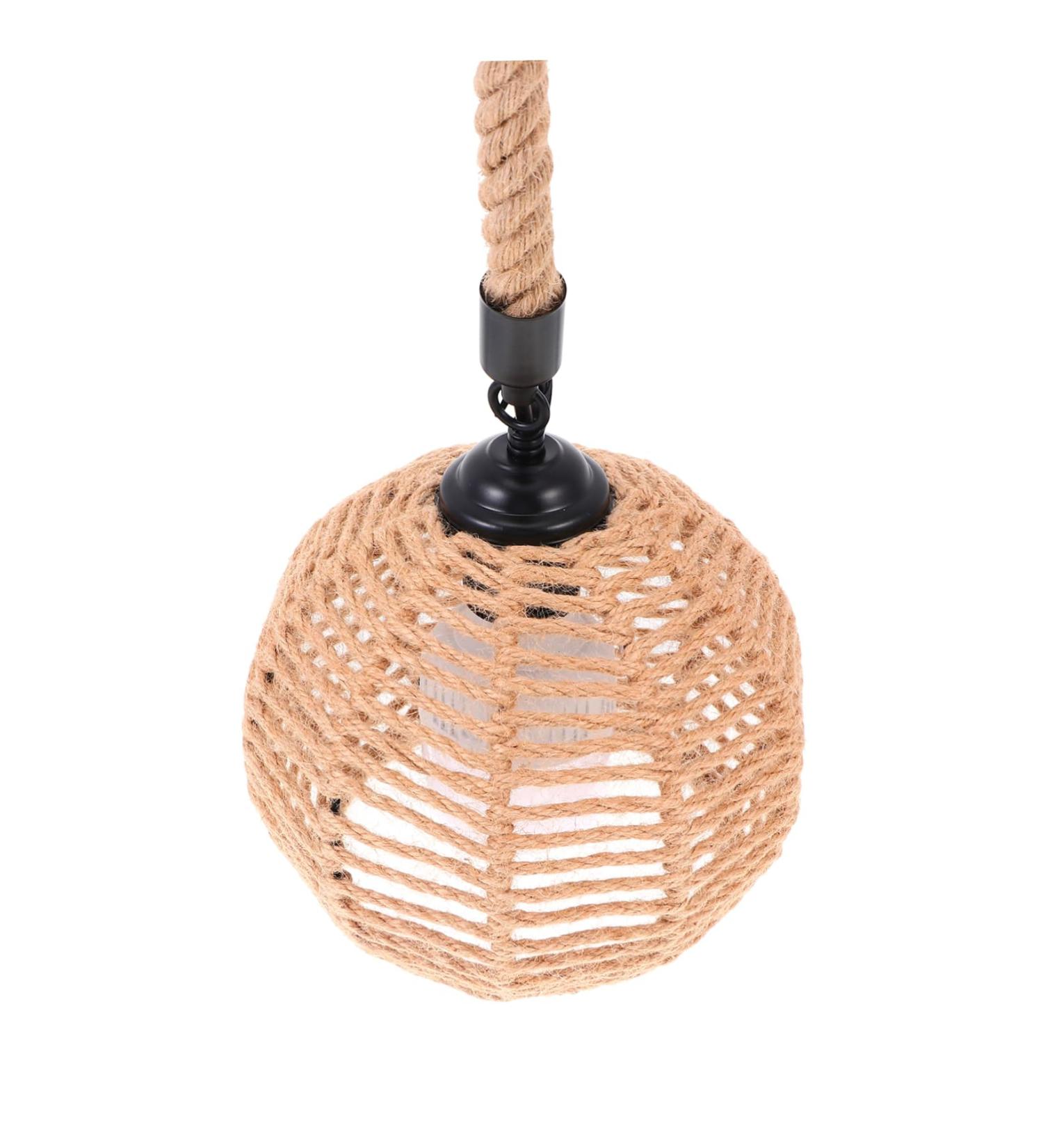 Ceiling Light Fixtures 1pc Rope Chandelier Woven Pendant Light Rattan Ceiling Light Fixture Blush Decor Kitchen Ceiling Rattan Chandelier Light Fixture - Buy Online on GoSupps.com