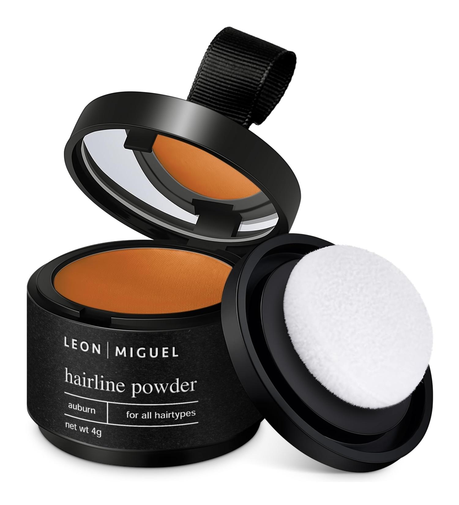 Leon Miguel Approach Powder | Waterproof Hair Concealer for Men & Women | Invisible Hair Makeup - 4G Red-Brown | Perfect for Hiding Hairlines - Buy Online on GoSupps.com