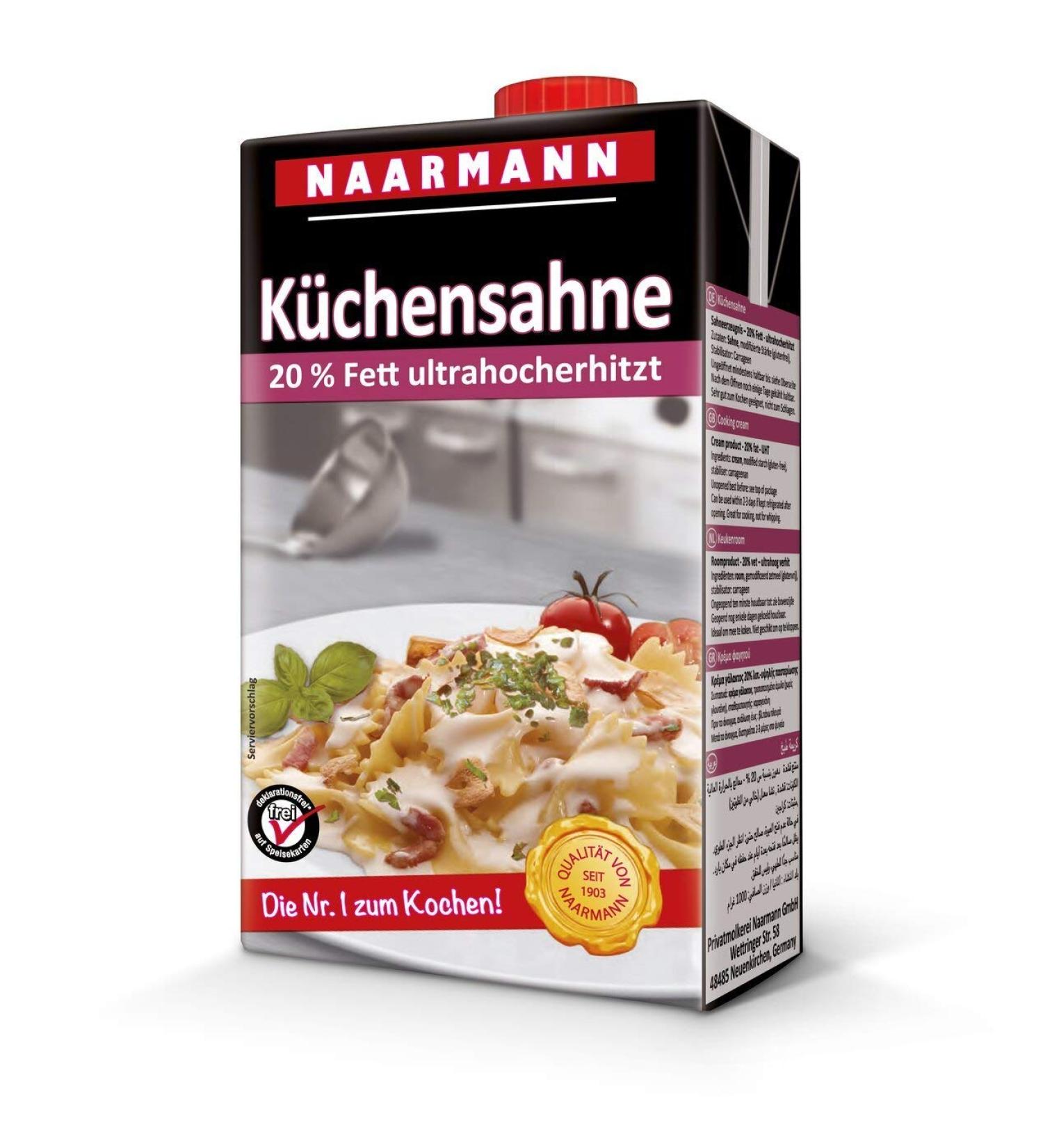 Kitchen cream 20 percent ultra-high temperature treated screw cap 1000g