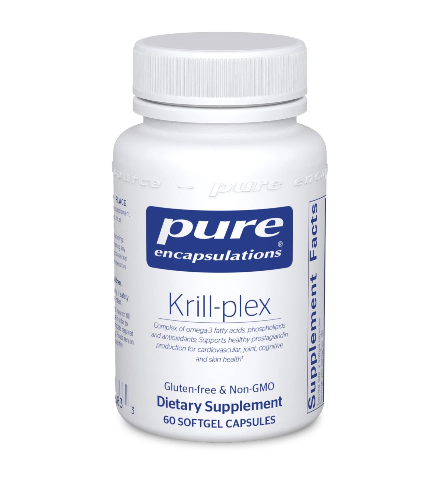 Pure Encapsulations Krill-Plex | Menstrual Comfort, Heart & Joint Support, Cognitive Function | 60 Softgel Capsules - Buy Online on GoSupps.com
