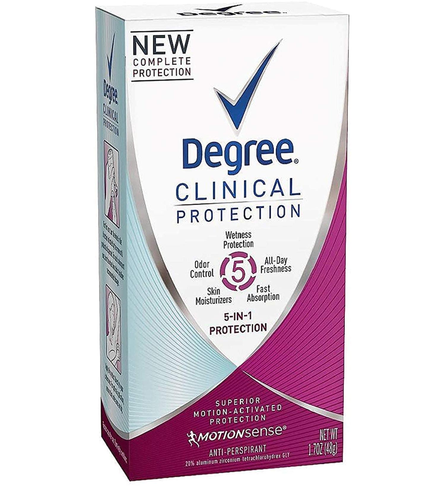 Degree Clinical Protection 5-in-1 Antiperspirant 1.70 oz (5 Pack)