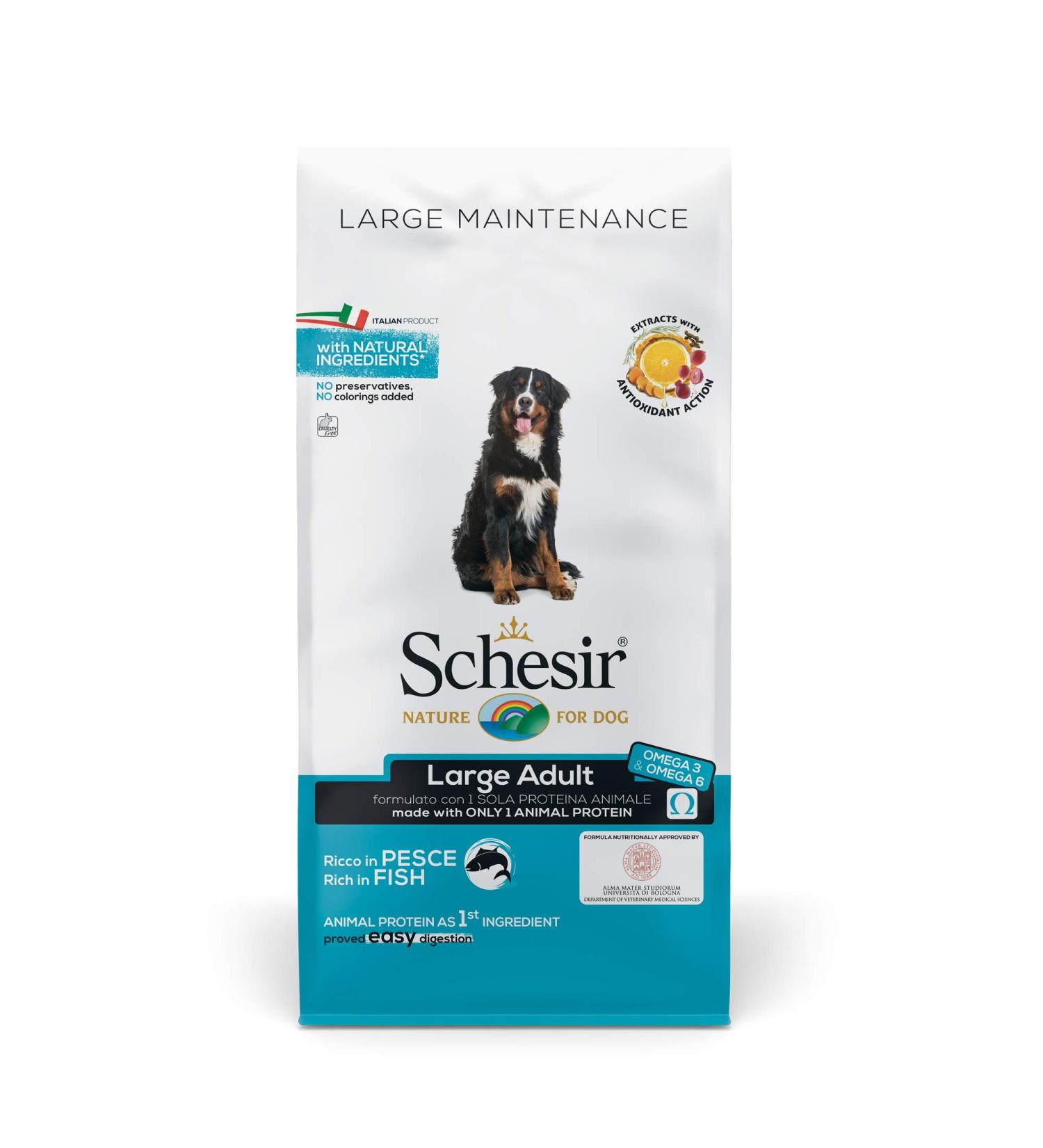 Schesir Food for Large Adult Dogs Fish Flavor Maintenance Line kibble - 12 kg Bag Format - Buy Online on GoSupps.com