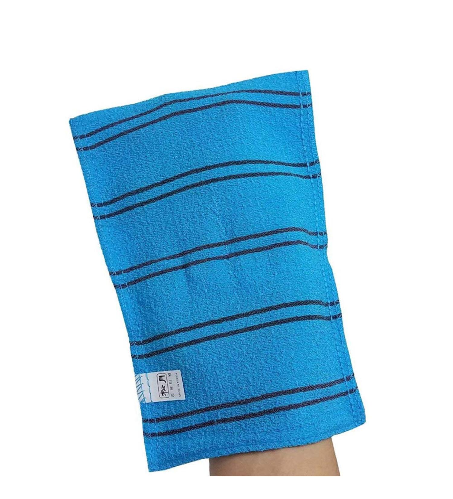 Buy (10 Pack) SongWol Korean Beauty Skin Exfoliating Gloves - Large Bath Towel Scrub Wash Clothes - Made in Korea - Blue for Smooth Skin - Buy Online on GoSupps.com