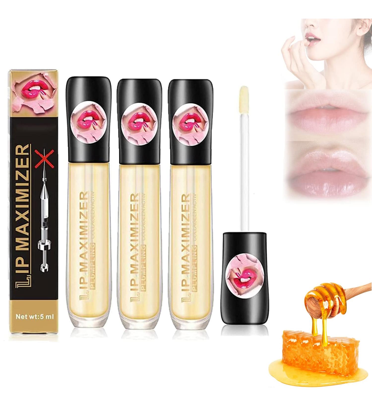 Cozzo Lip Filler Plumper Cozzo Vitamin E Lip Plumping Serum Cozzo Lip Maximizer Hyaluronic Lip Plumpe Moisturize Eliminate Dryness Wrinkles Plump Gloss (3PCS) - Buy Online on GoSupps.com