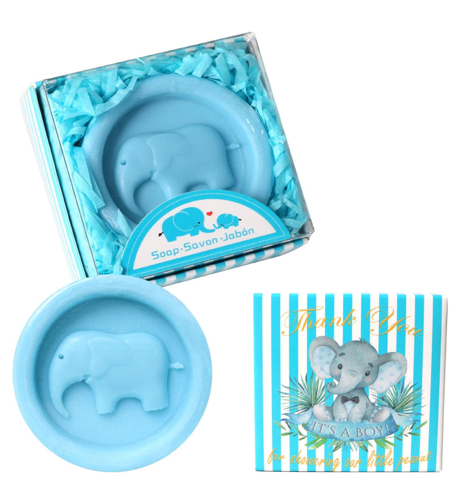AiXiAng Cute Mini 24 Pieces Blue Elephant Soaps for Baby Shower Favors - Gift Packaged - Buy Online on GoSupps.com